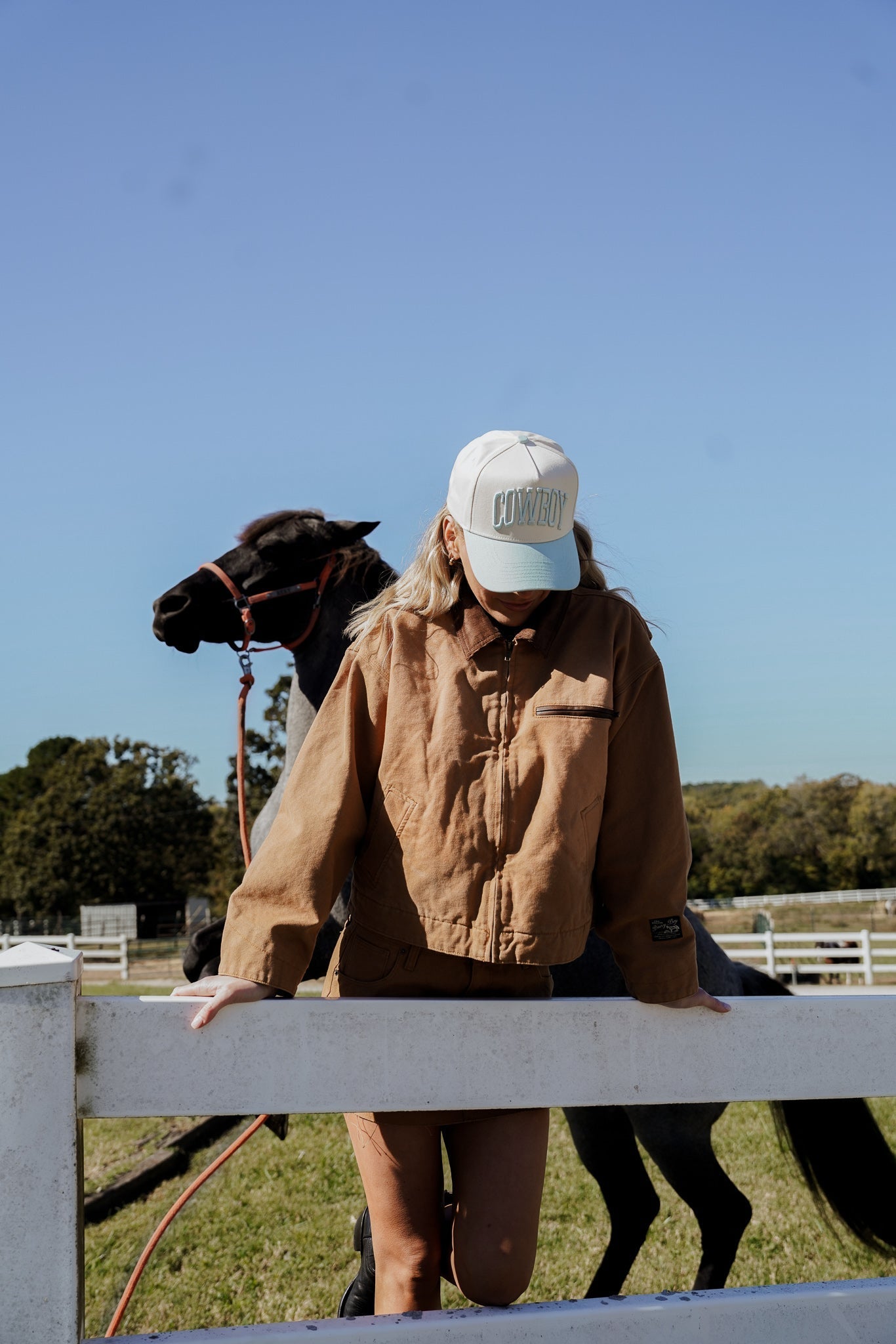 KenzKustomz Cowboy - Baby Blue Vintage Trucker Hat