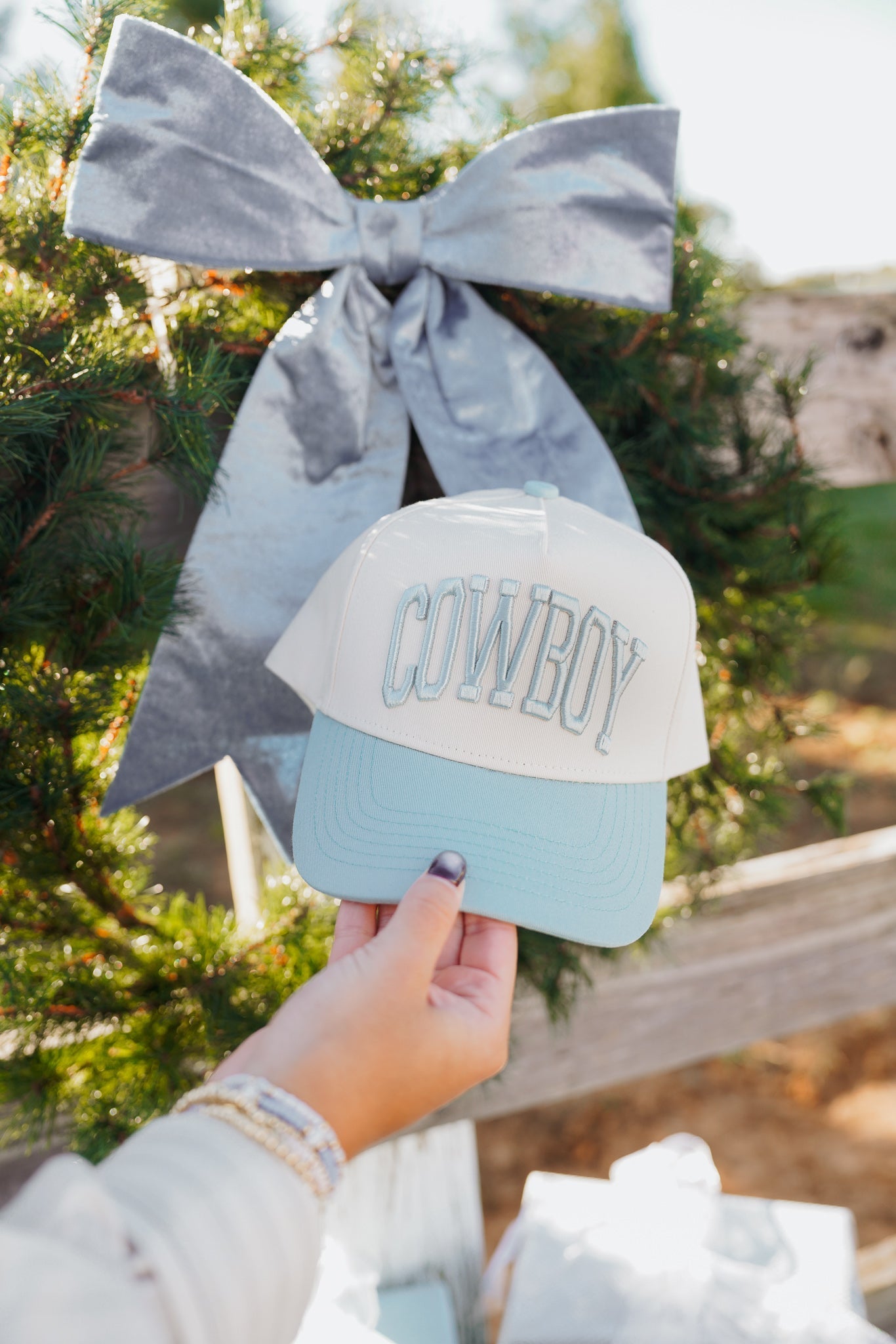 KenzKustomz Cowboy - Baby Blue Vintage Trucker Hat