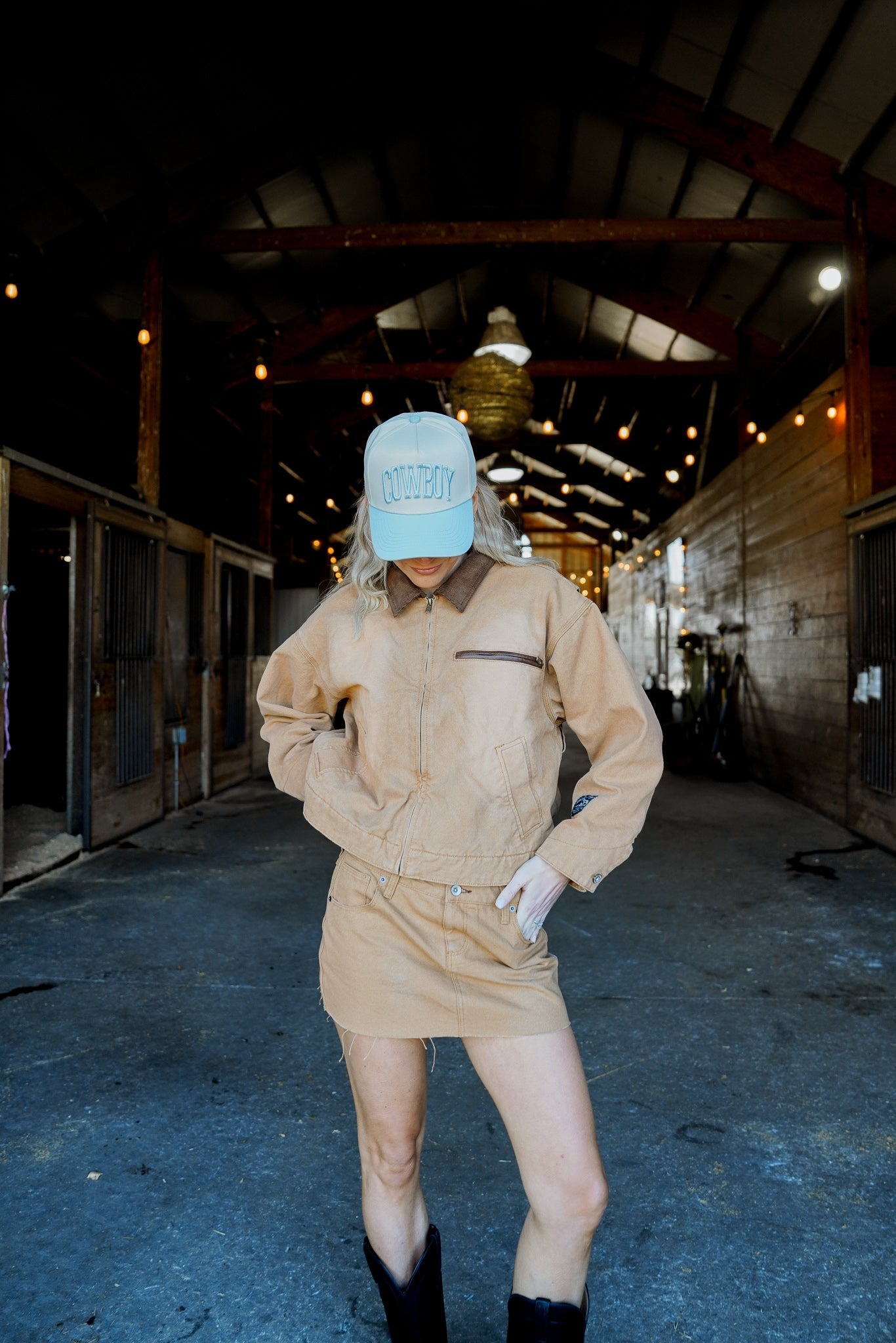 KenzKustomz Cowboy - Baby Blue Vintage Trucker Hat