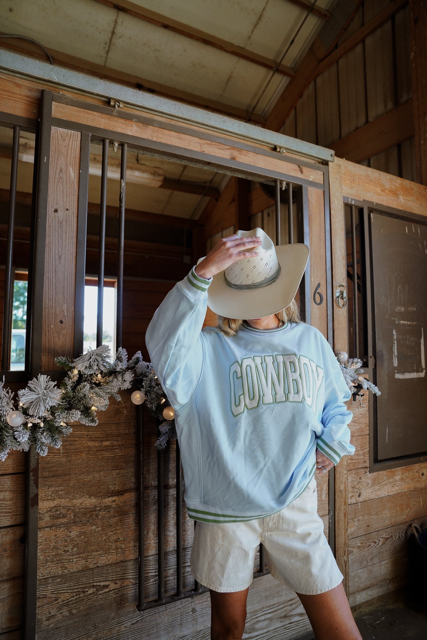 KenzKustomz Cowboy - Blue Vintage Crewneck Sweatshirt