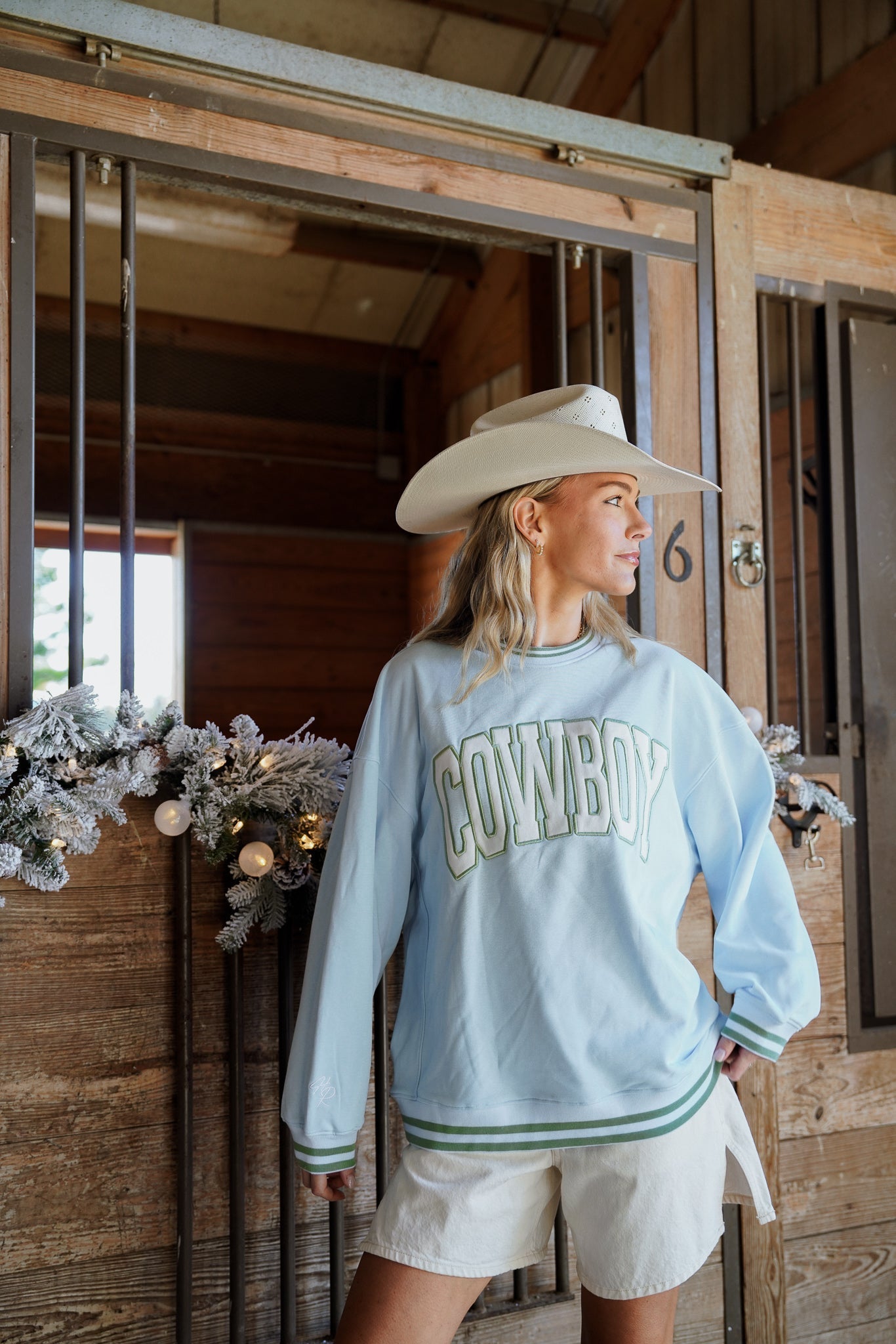 KenzKustomz Cowboy - Blue Vintage Crewneck Sweatshirt