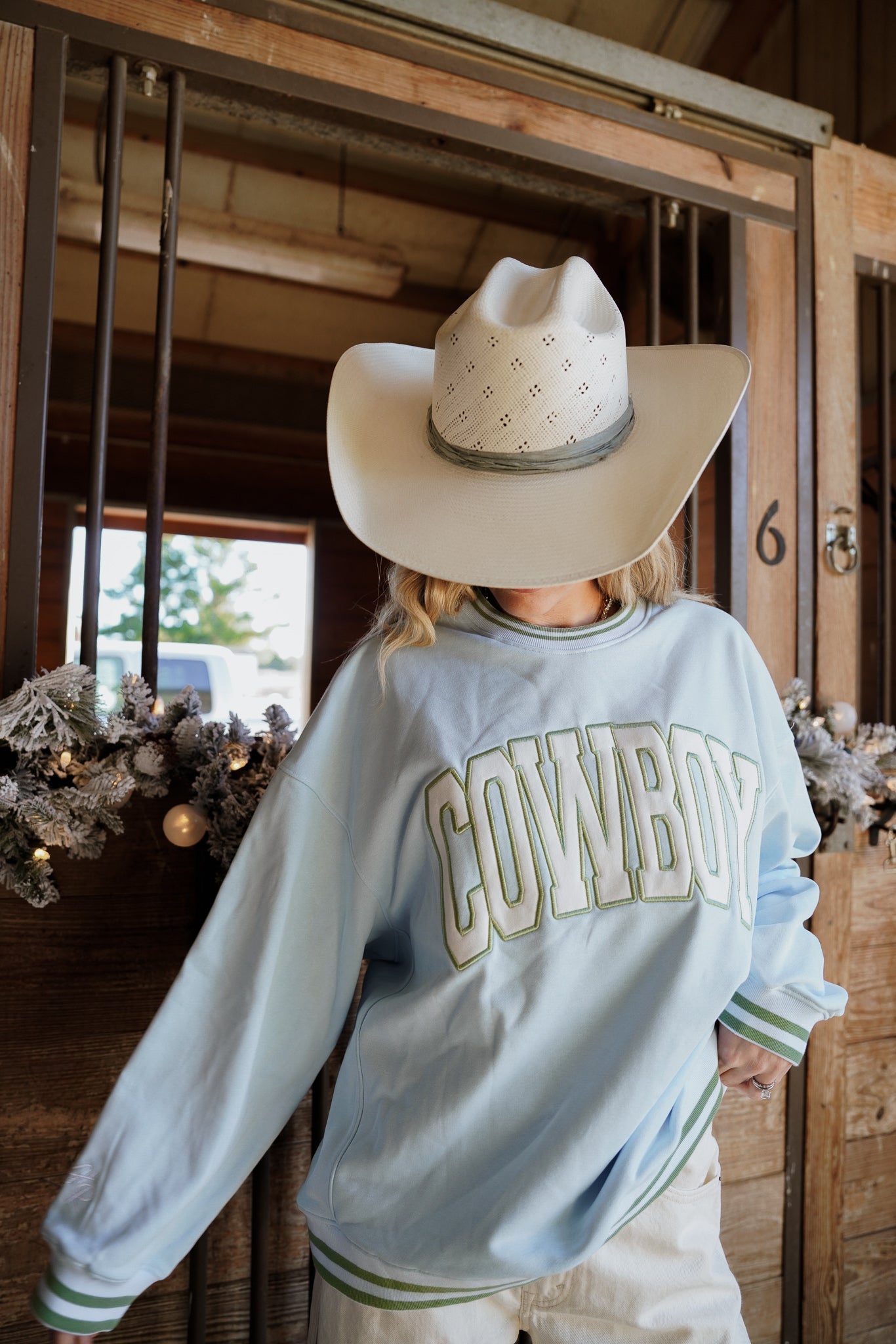 KenzKustomz Cowboy - Blue Vintage Crewneck Sweatshirt