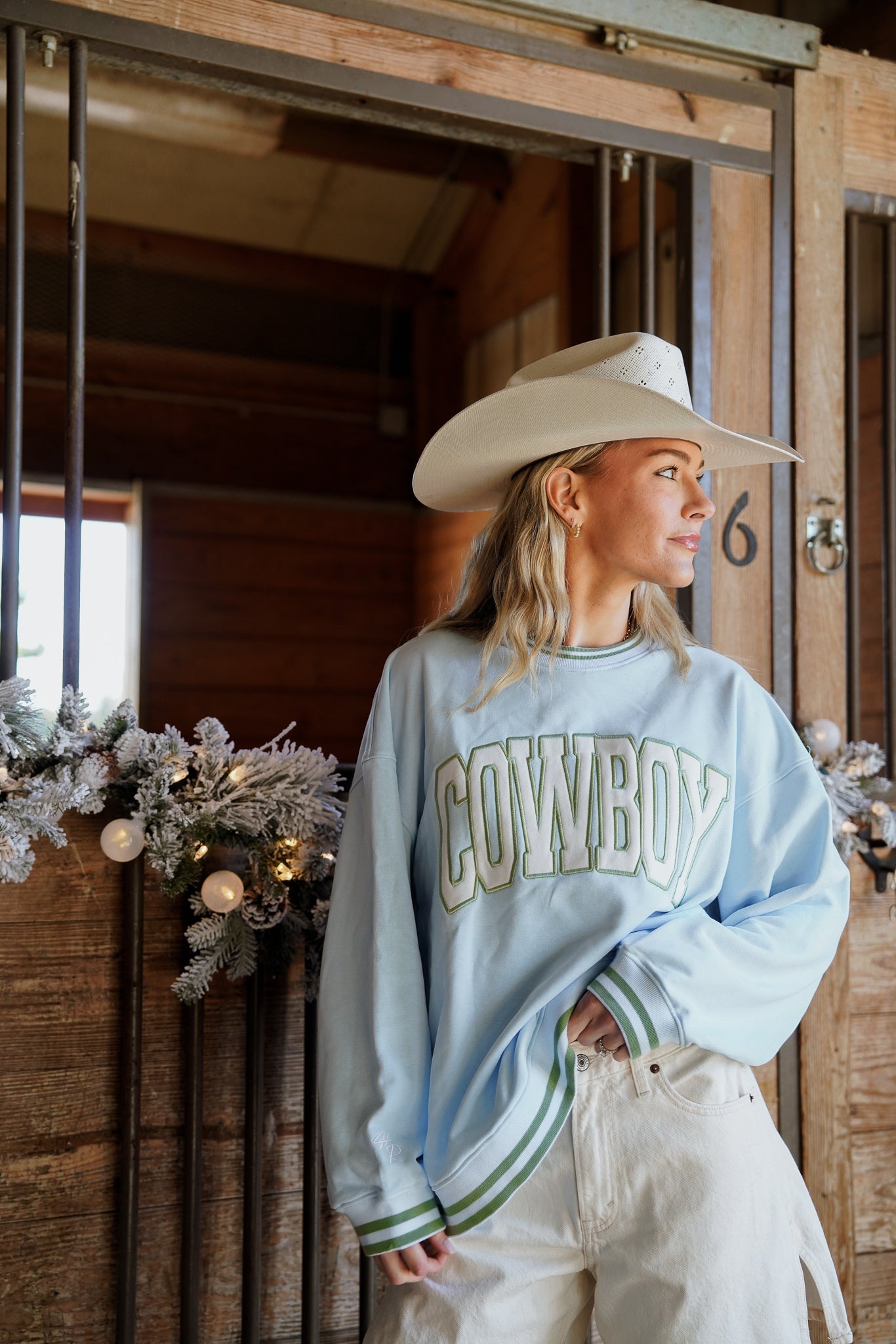 KenzKustomz Cowboy - Blue Vintage Crewneck Sweatshirt