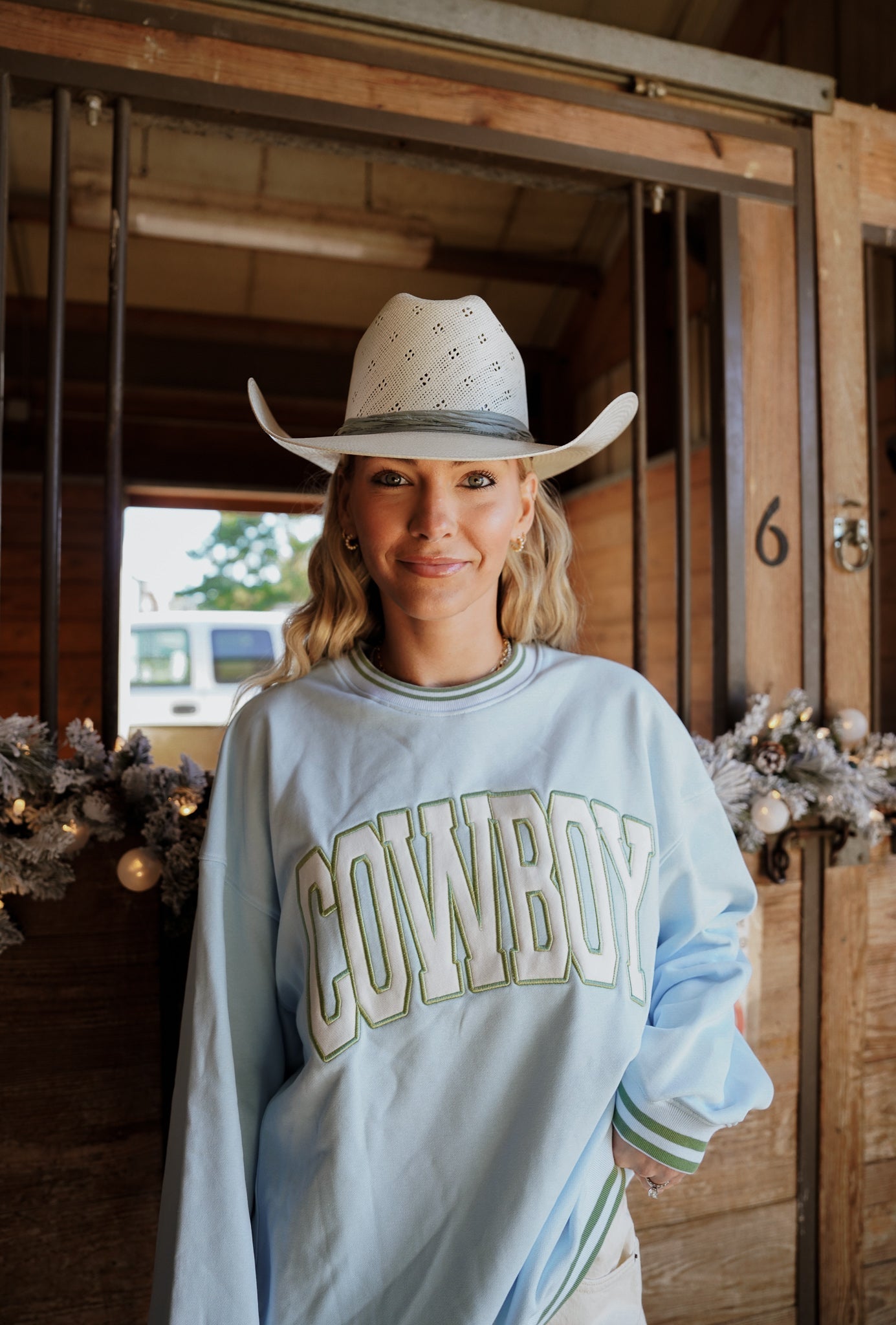 KenzKustomz Cowboy - Blue Vintage Crewneck Sweatshirt
