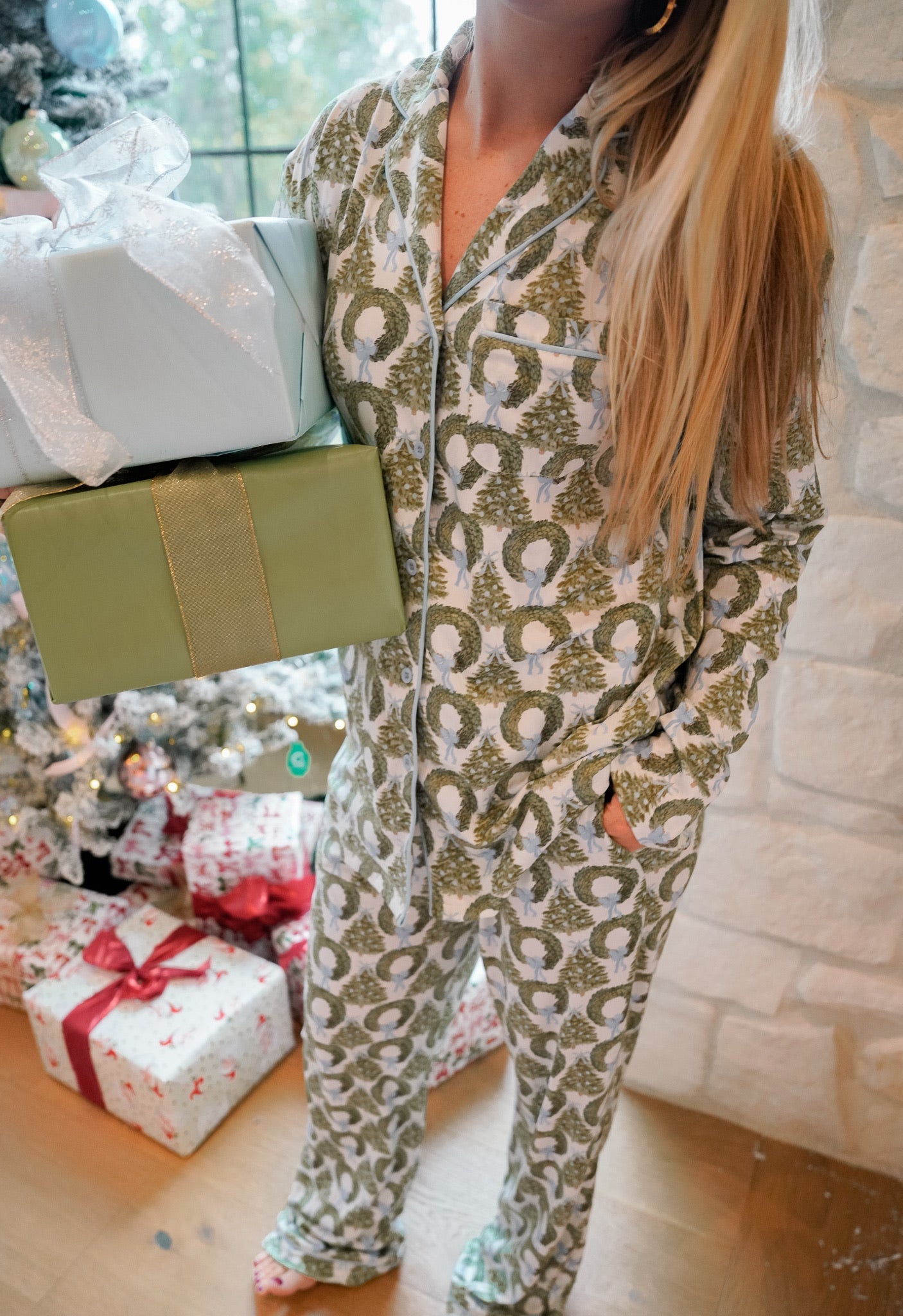 KenzKustomz Deck the Halls - Long Pajama Set