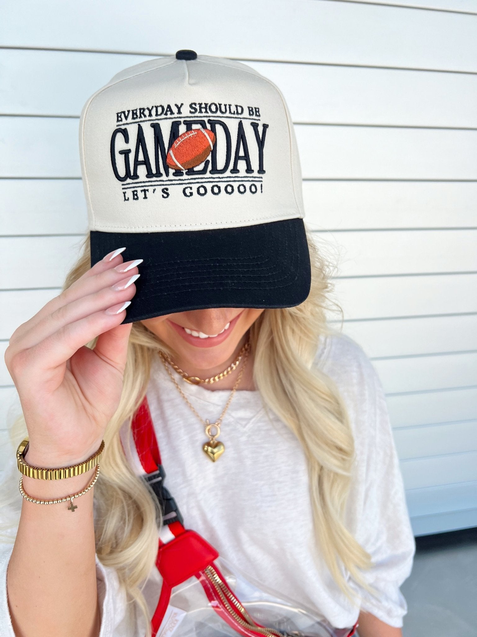 KenzKustomz Everyday Should Be Gameday - Black Vintage Trucker Hat