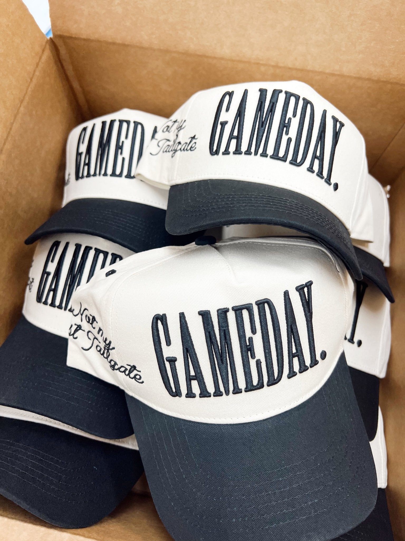 KenzKustomz GAMEDAY. - Not My First Tailgate Vintage Trucker Hat