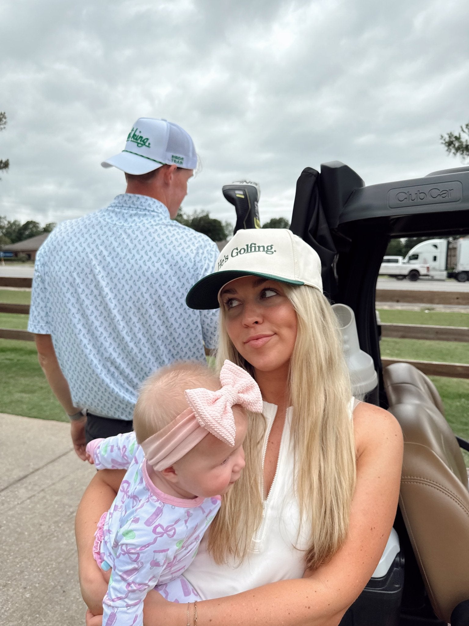 KenzKustomz He's Golfing - Green Vintage Trucker Hat