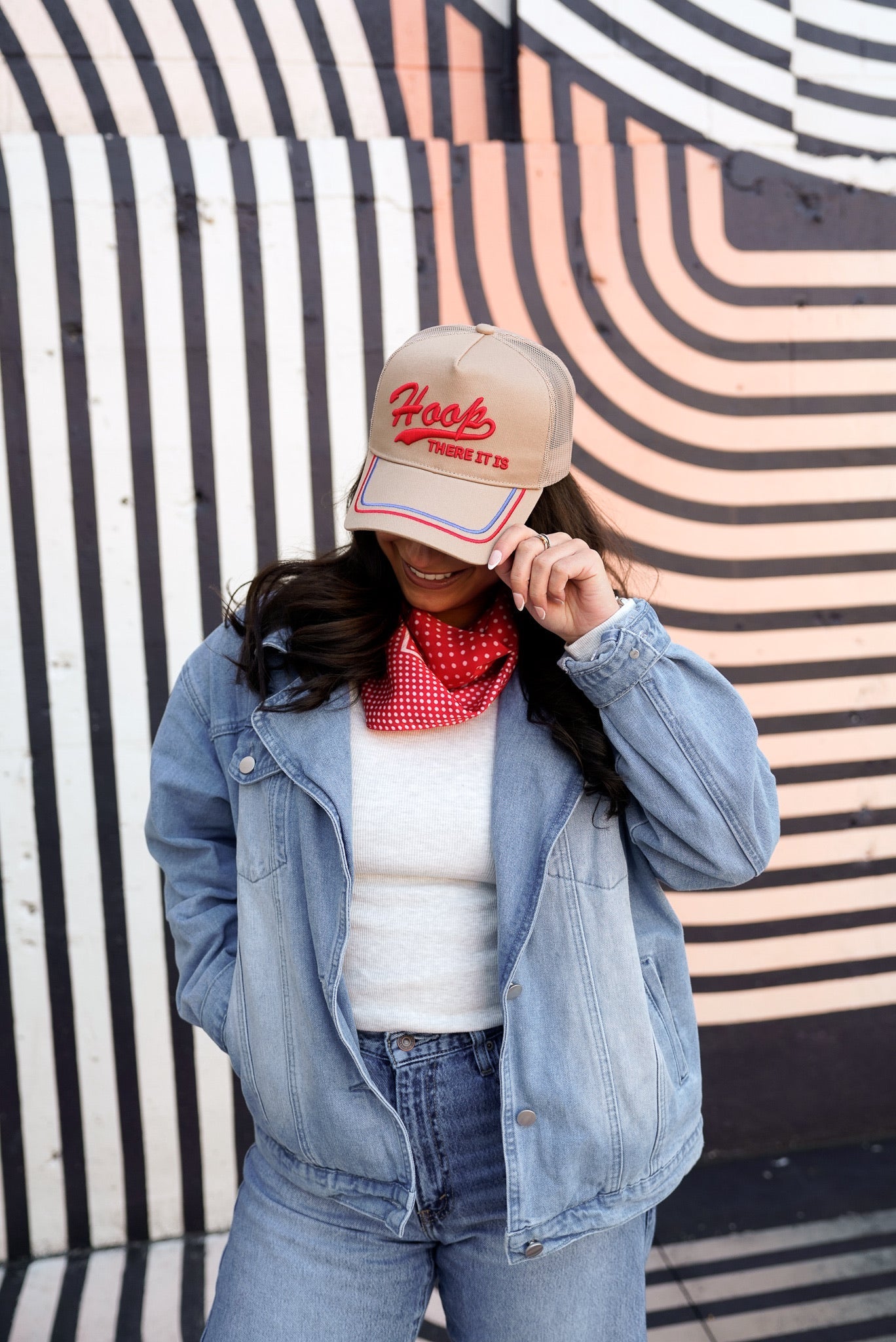 KenzKustomz Hoop there it is - Tan Vintage Trucker Hat