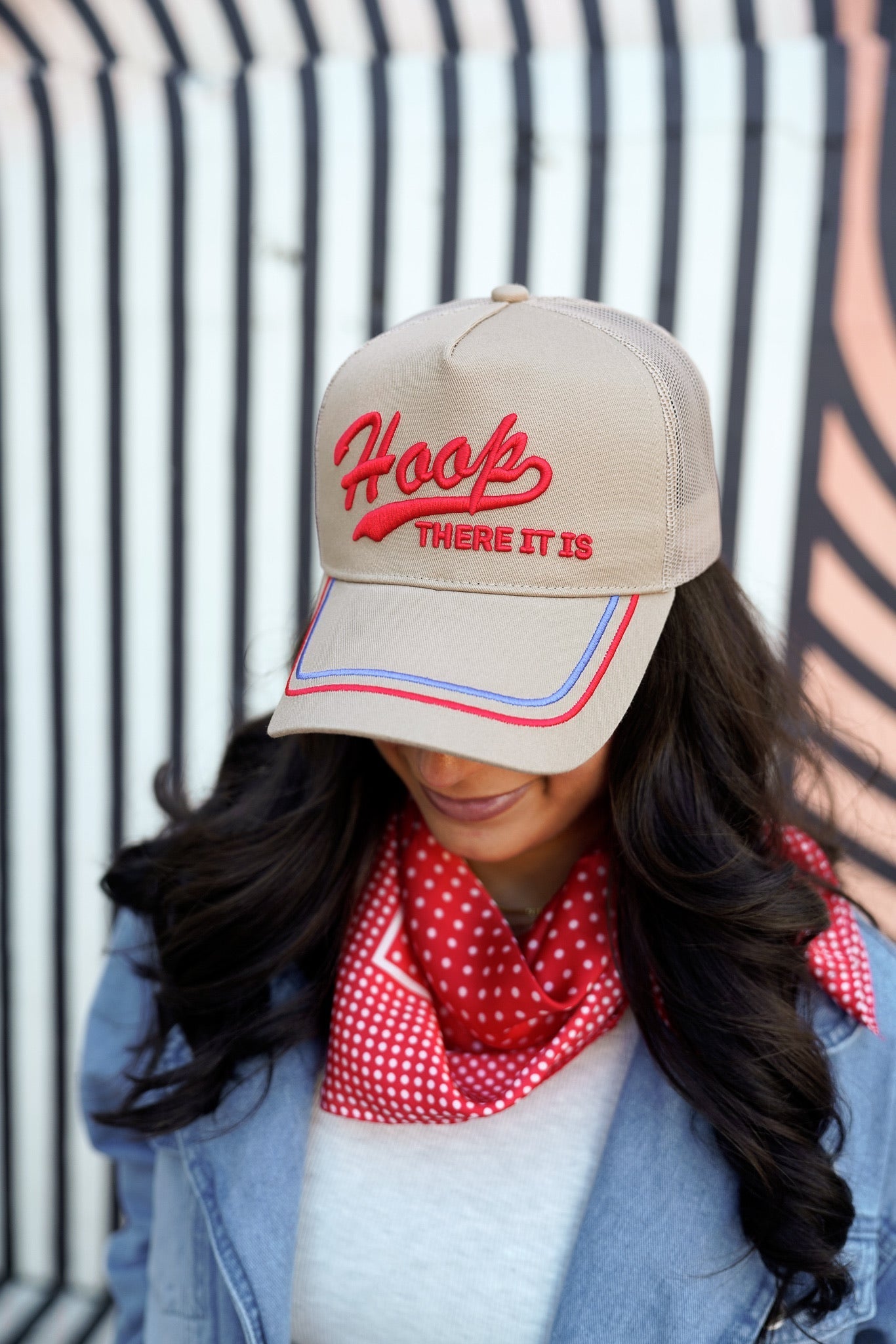 KenzKustomz Hoop there it is - Tan Vintage Trucker Hat