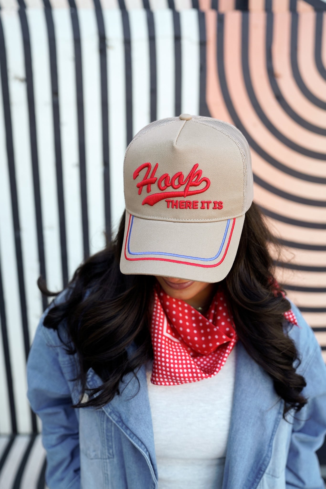 KenzKustomz Hoop there it is - Tan Vintage Trucker Hat