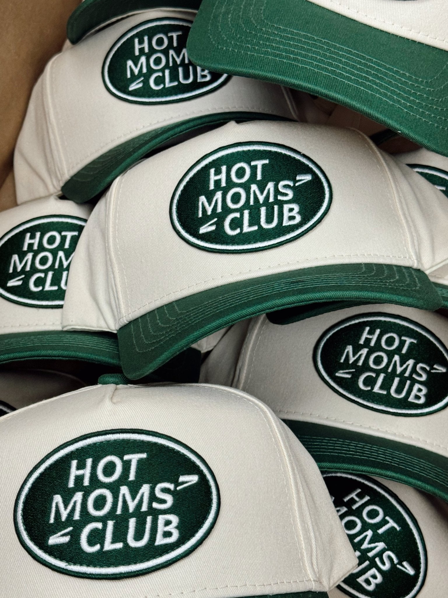 KenzKustomz Hot Moms Club - Green Vintage Trucker Hat
