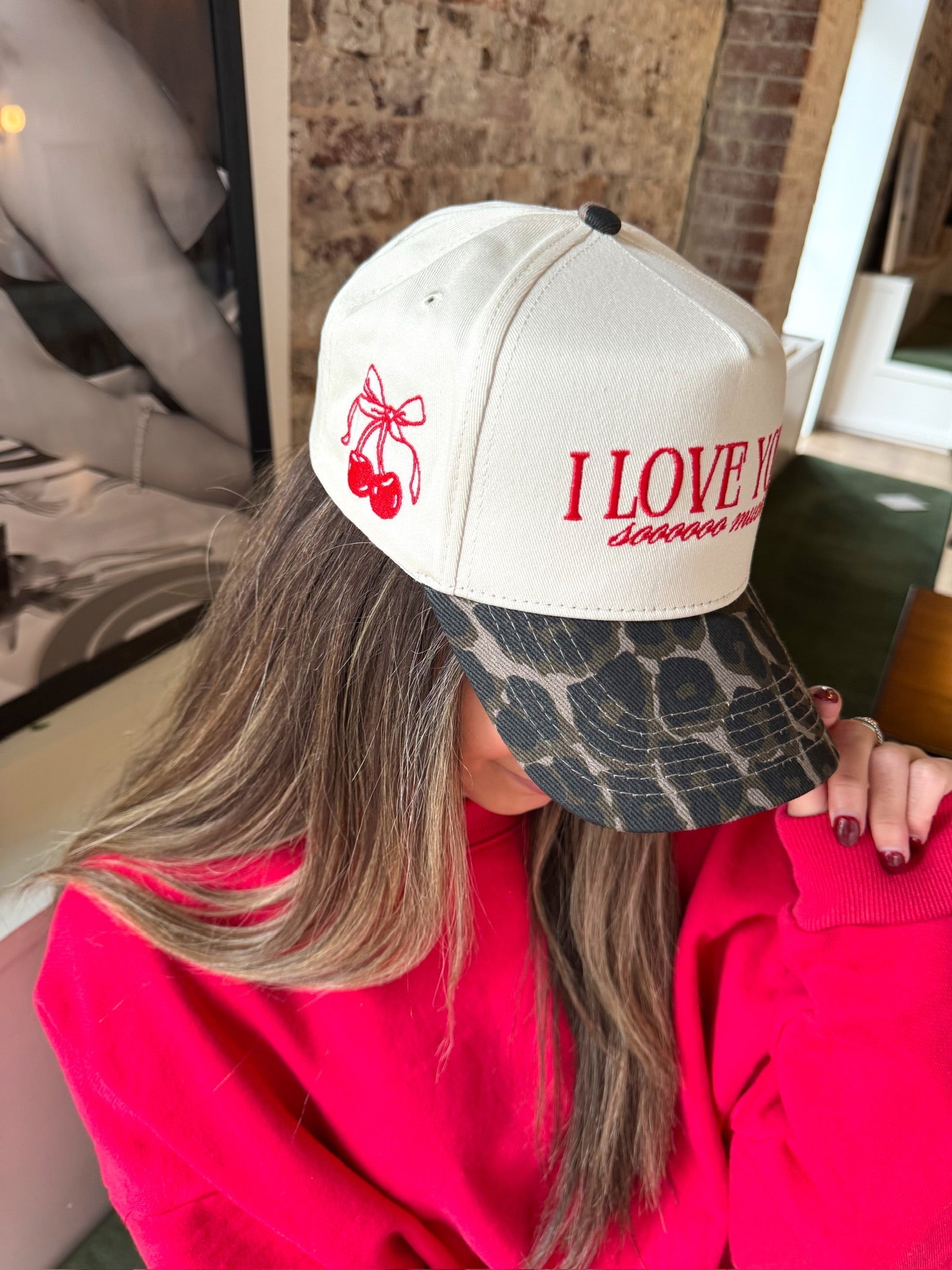 KenzKustomz I Love You Sooooo Much - Leopard Vintage Hat