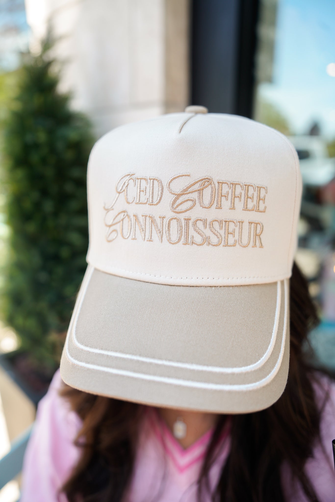 KenzKustomz Iced Coffee Connoisseur - Tan Vintage Trucker Hat