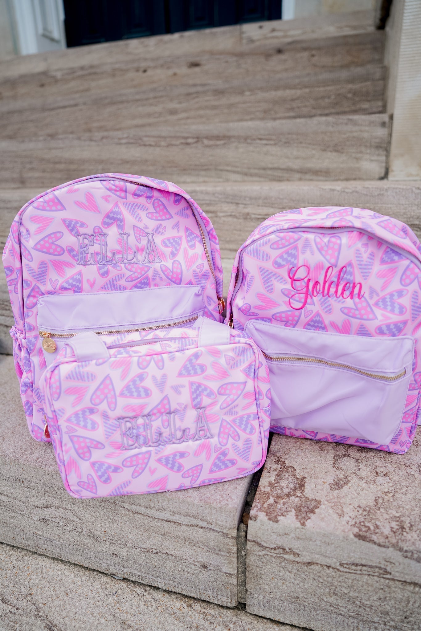 KenzKustomz Lilac Hearts Backpack