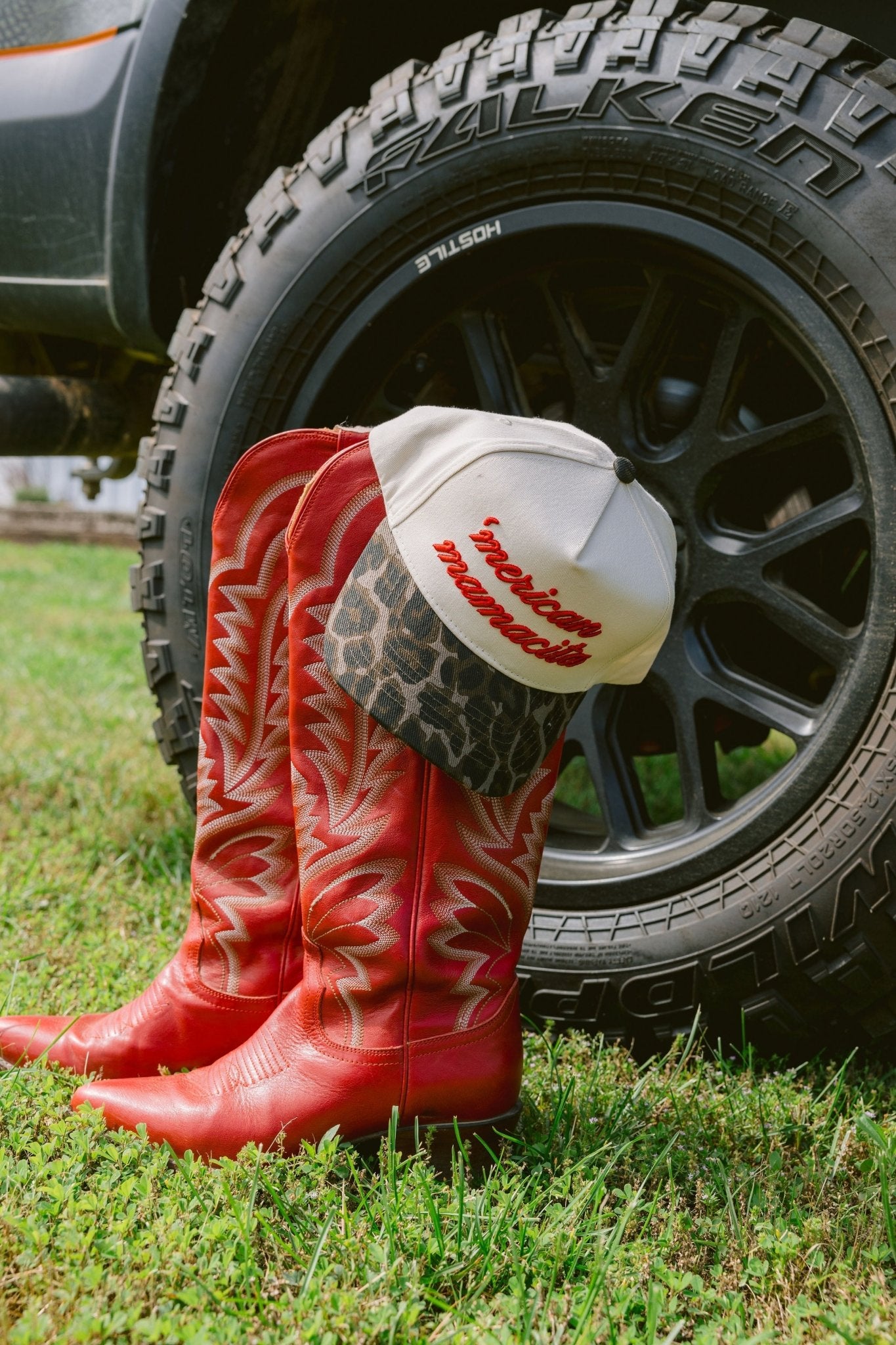 KenzKustomz 'Merican Mamacita - Leopard Vintage Trucker Hat