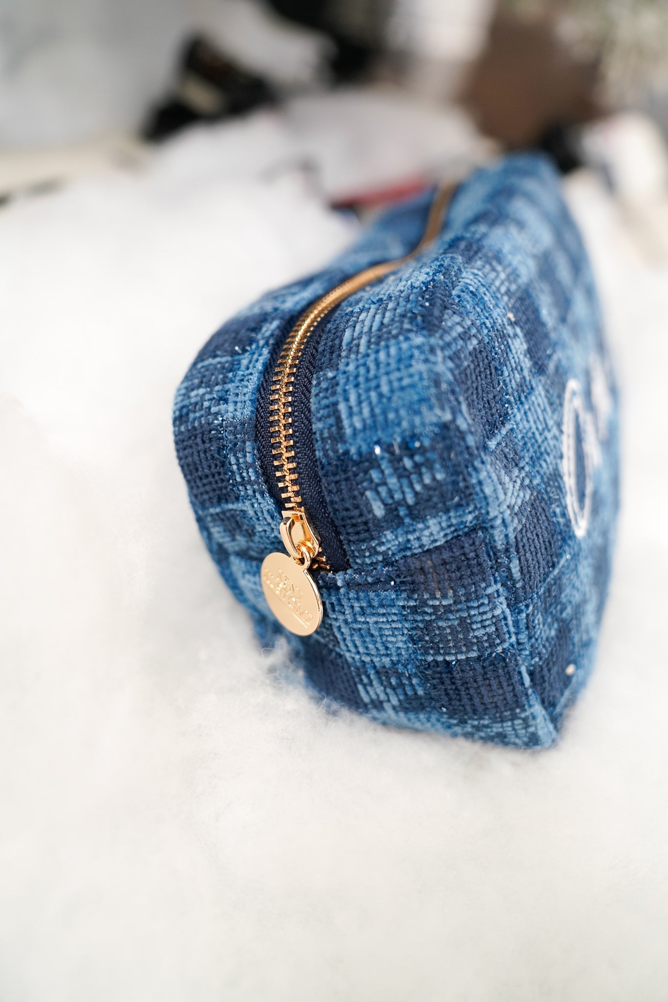 KenzKustomz On The Slopes - Navy Plaid Large Bag