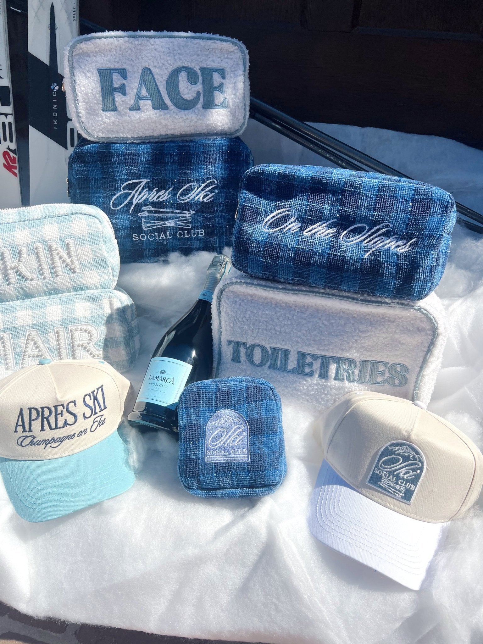 KenzKustomz On The Slopes - Navy Plaid Large Bag