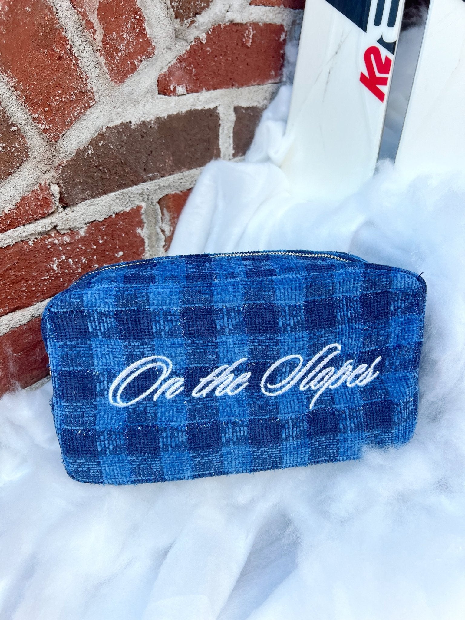 KenzKustomz On The Slopes - Navy Plaid Large Bag
