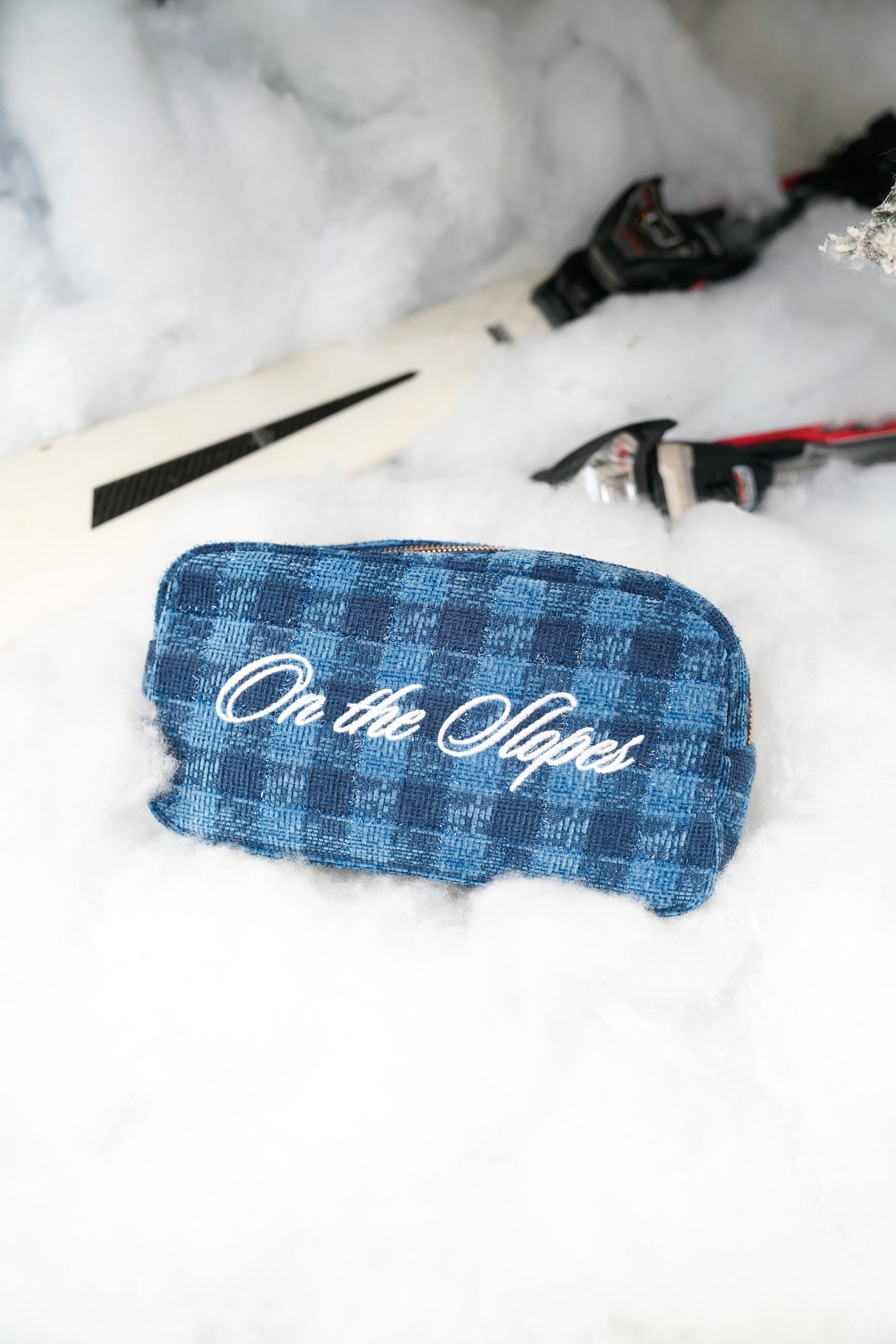 KenzKustomz On The Slopes - Navy Plaid Large Bag
