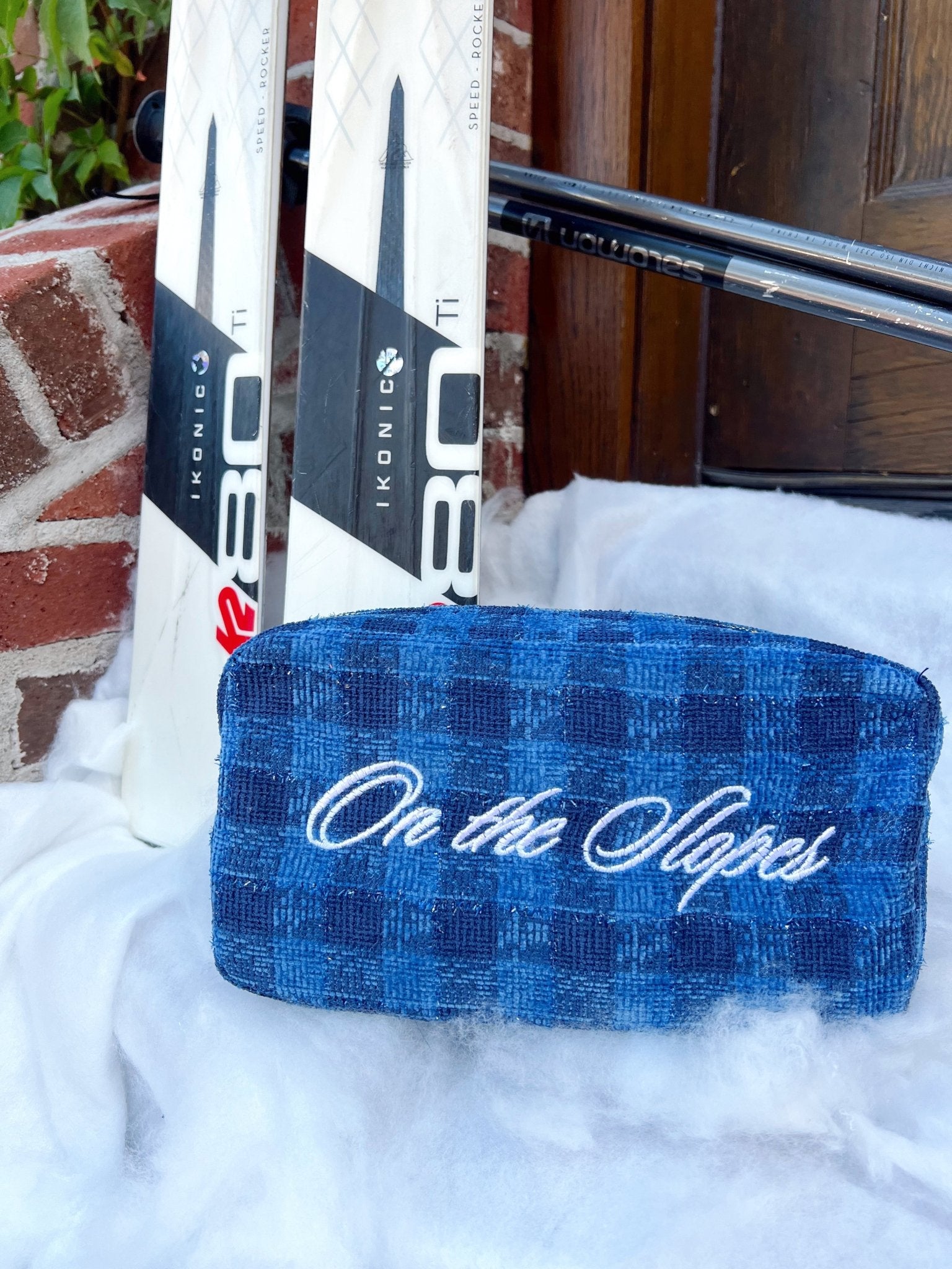 KenzKustomz On The Slopes - Navy Plaid Large Bag