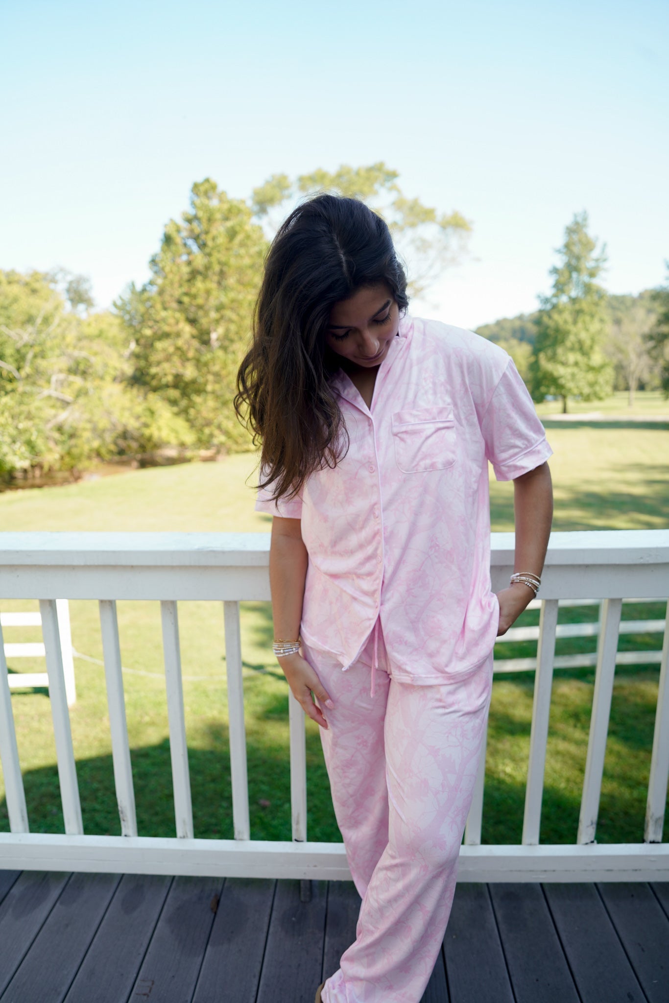 KenzKustomz Pink Camo - Short Sleeve + Pant Pajama Set