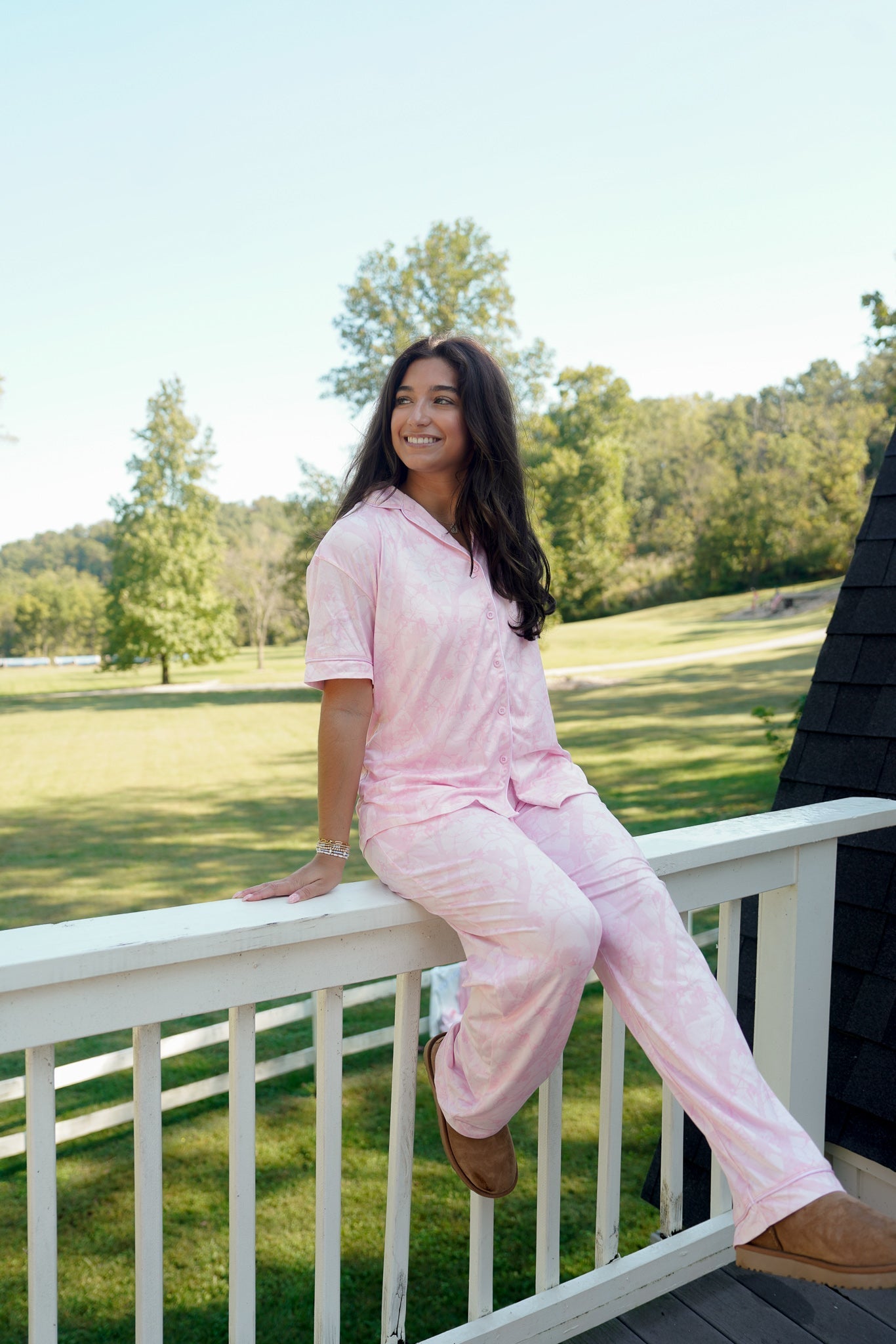 KenzKustomz Pink Camo - Short Sleeve + Pant Pajama Set