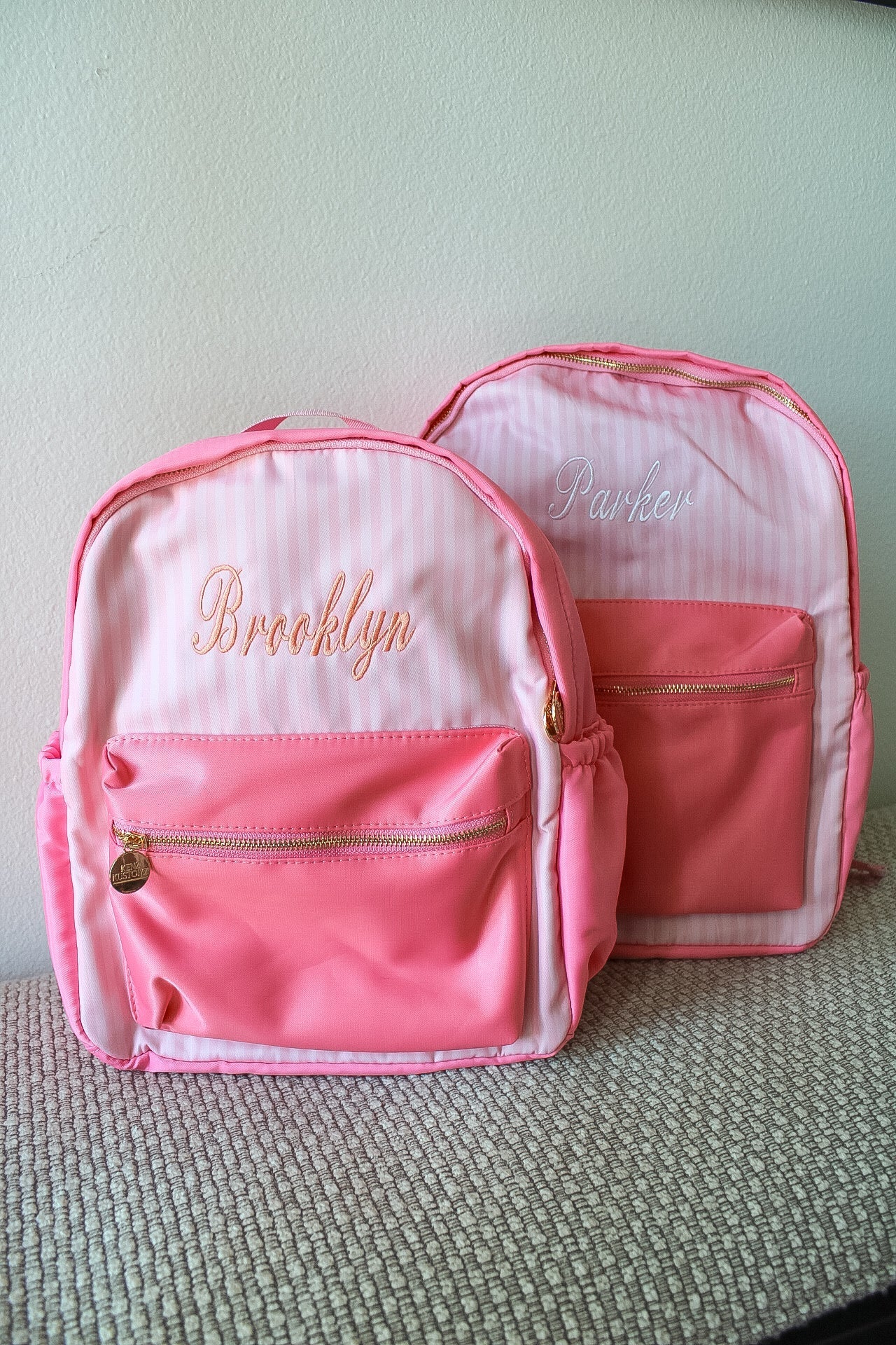 KenzKustomz Pink Stripe Backpack