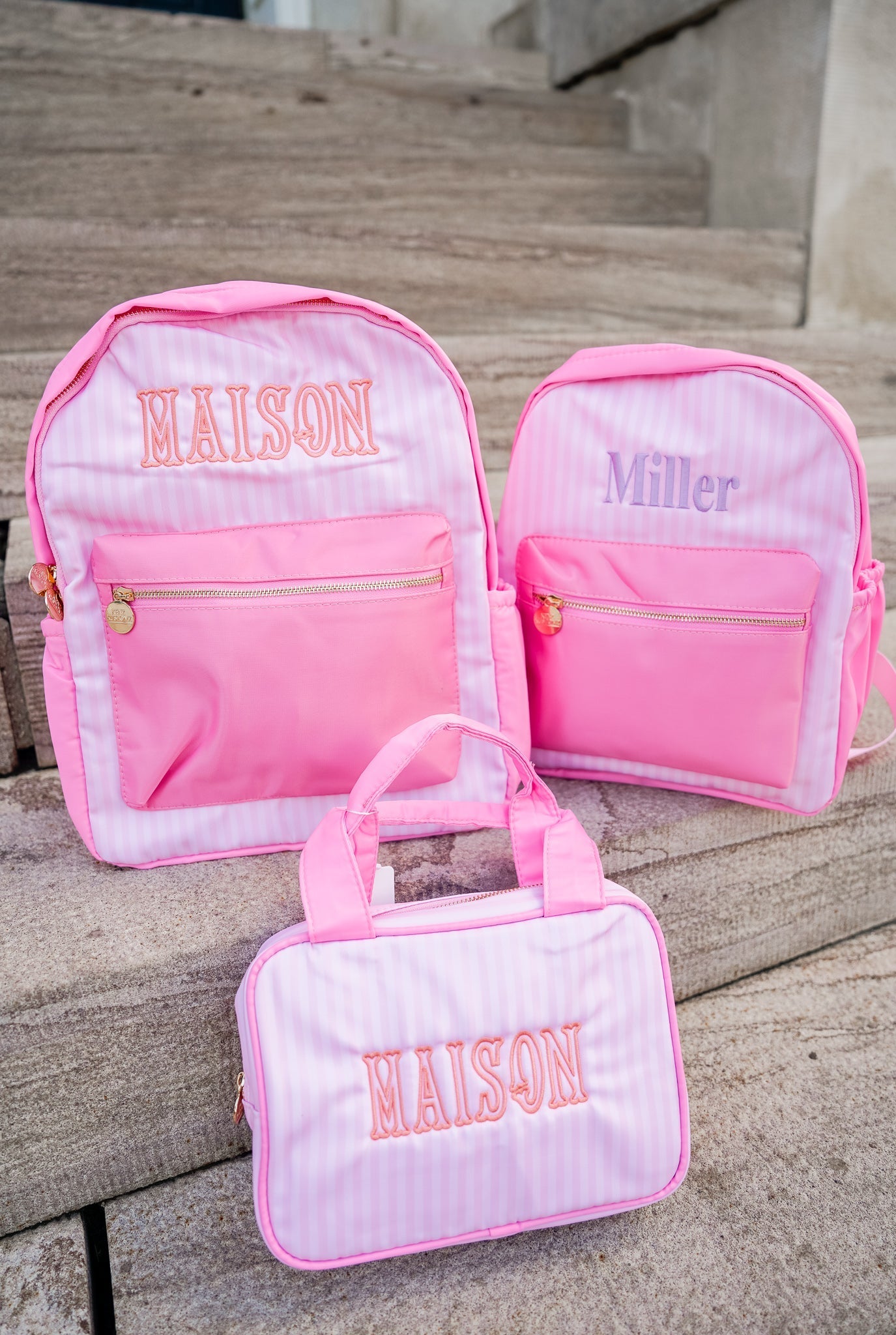 KenzKustomz Pink Stripe Backpack