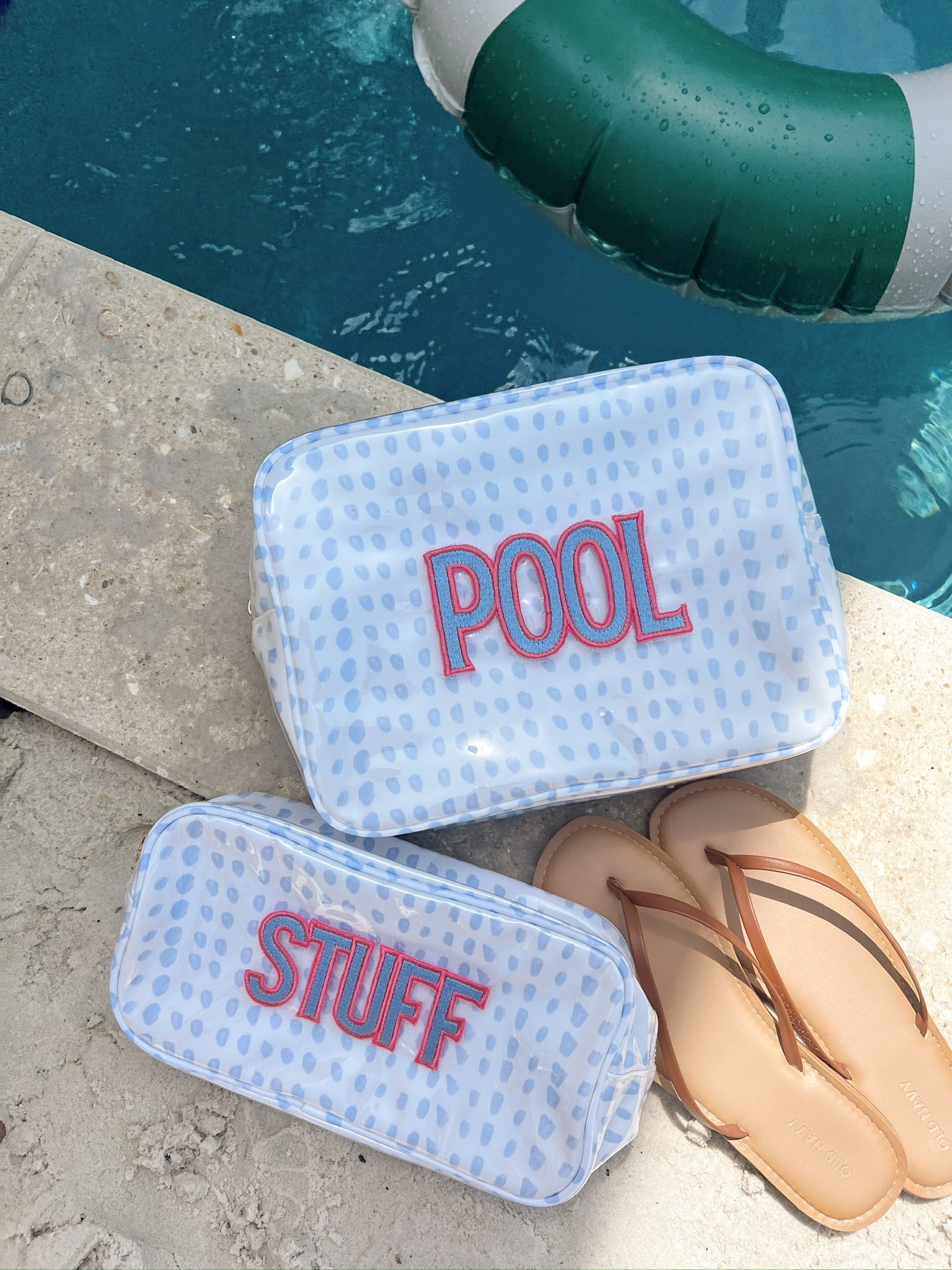 KenzKustomz Pool - Periwinkle Pebbles Clear Coat XL Bag