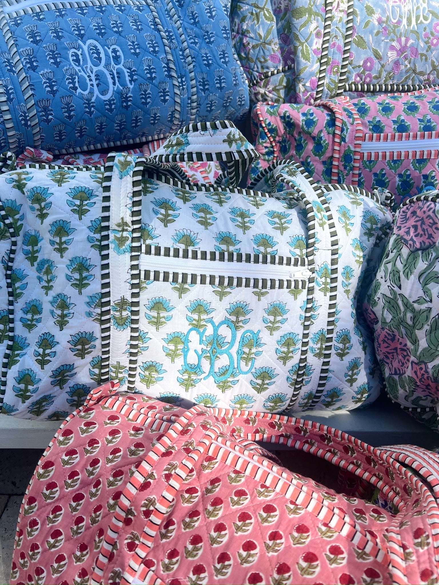 KenzKustomz Quilted Block - Print Duffel Bag