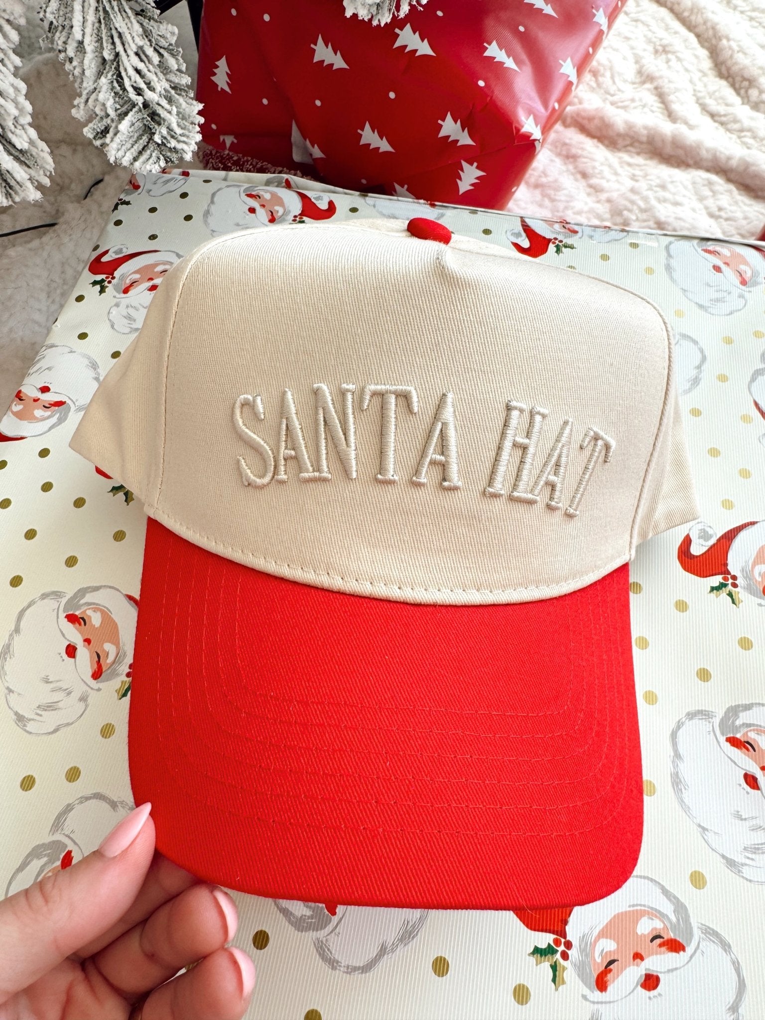 KenzKustomz Santa Hat - Red Vintage Trucker Hat