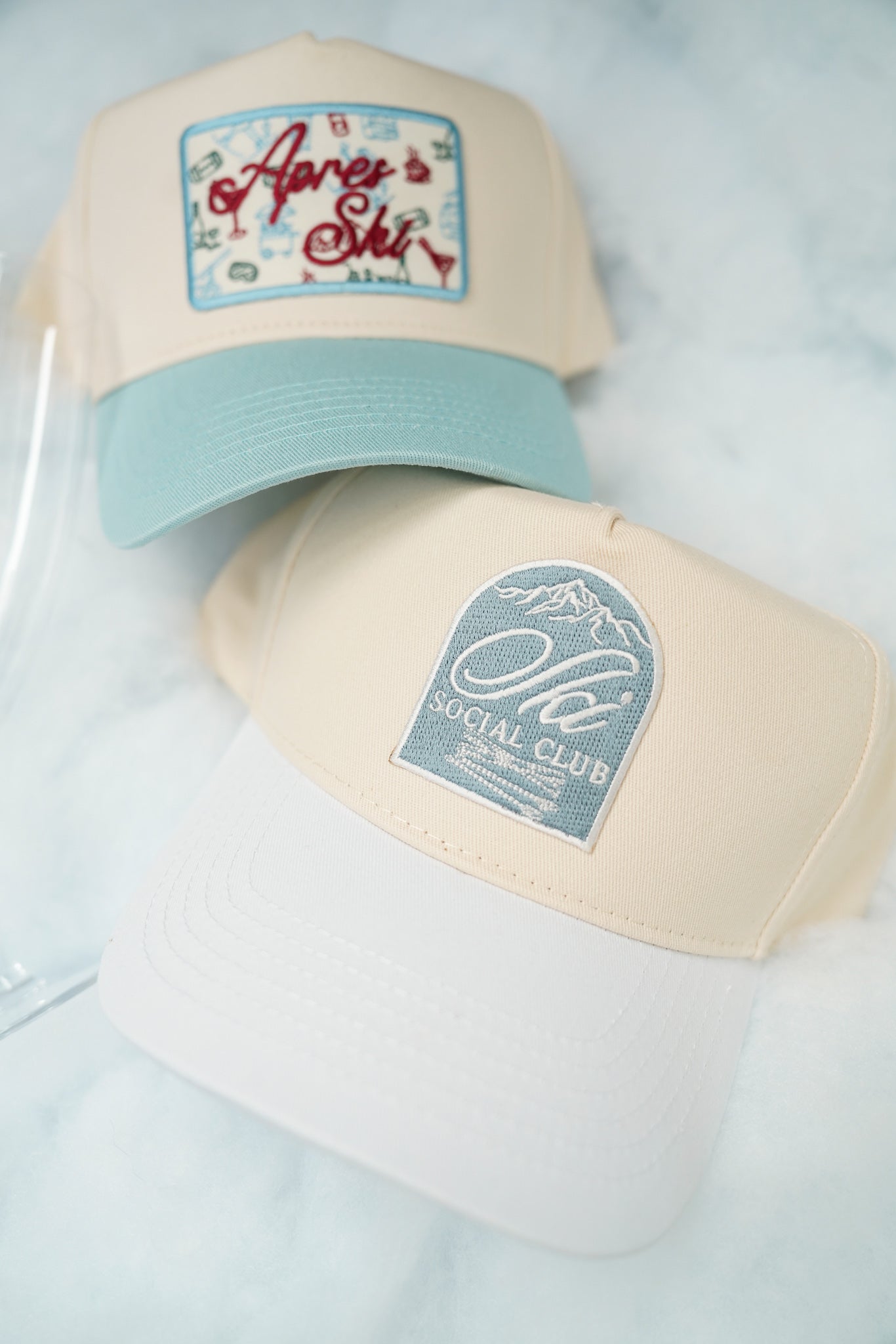 KenzKustomz Ski Club - White Vintage Trucker Hat