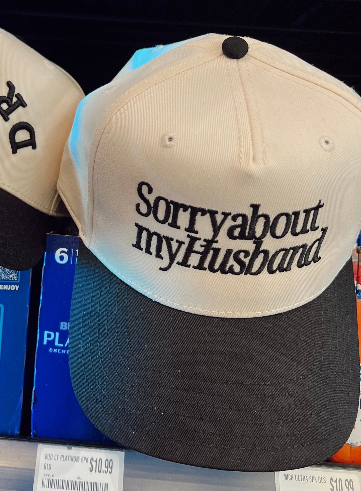 KenzKustomz Sorry about my Husband / Wife Vintage Trucker Hat