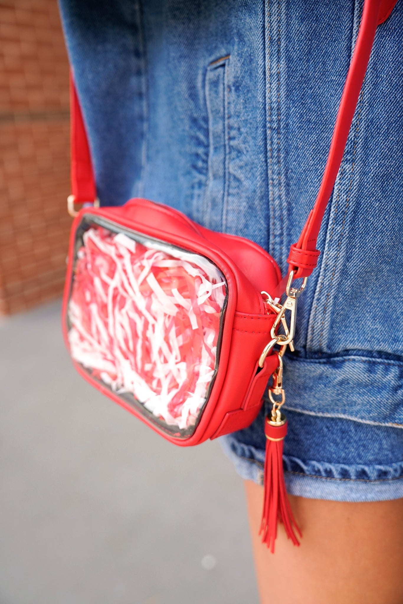 KenzKustomz Stadium Approved Clear Purse With Tassle