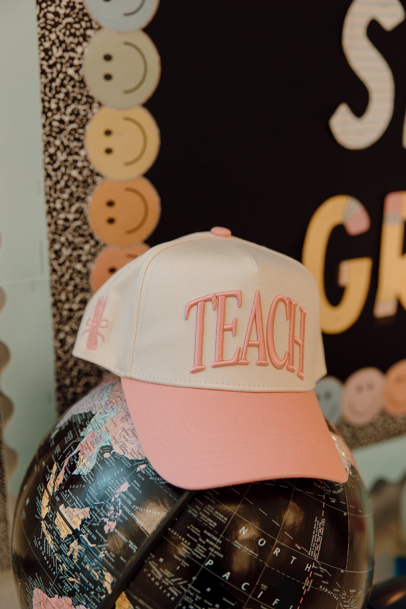 KenzKustomz TEACH - Pink Vintage Trucker Hat