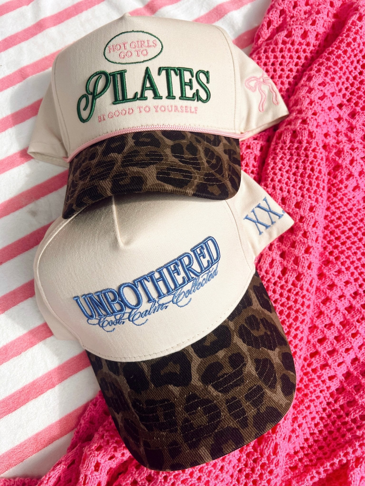 KenzKustomz Unbothered - Leopard Vintage Trucker Hat