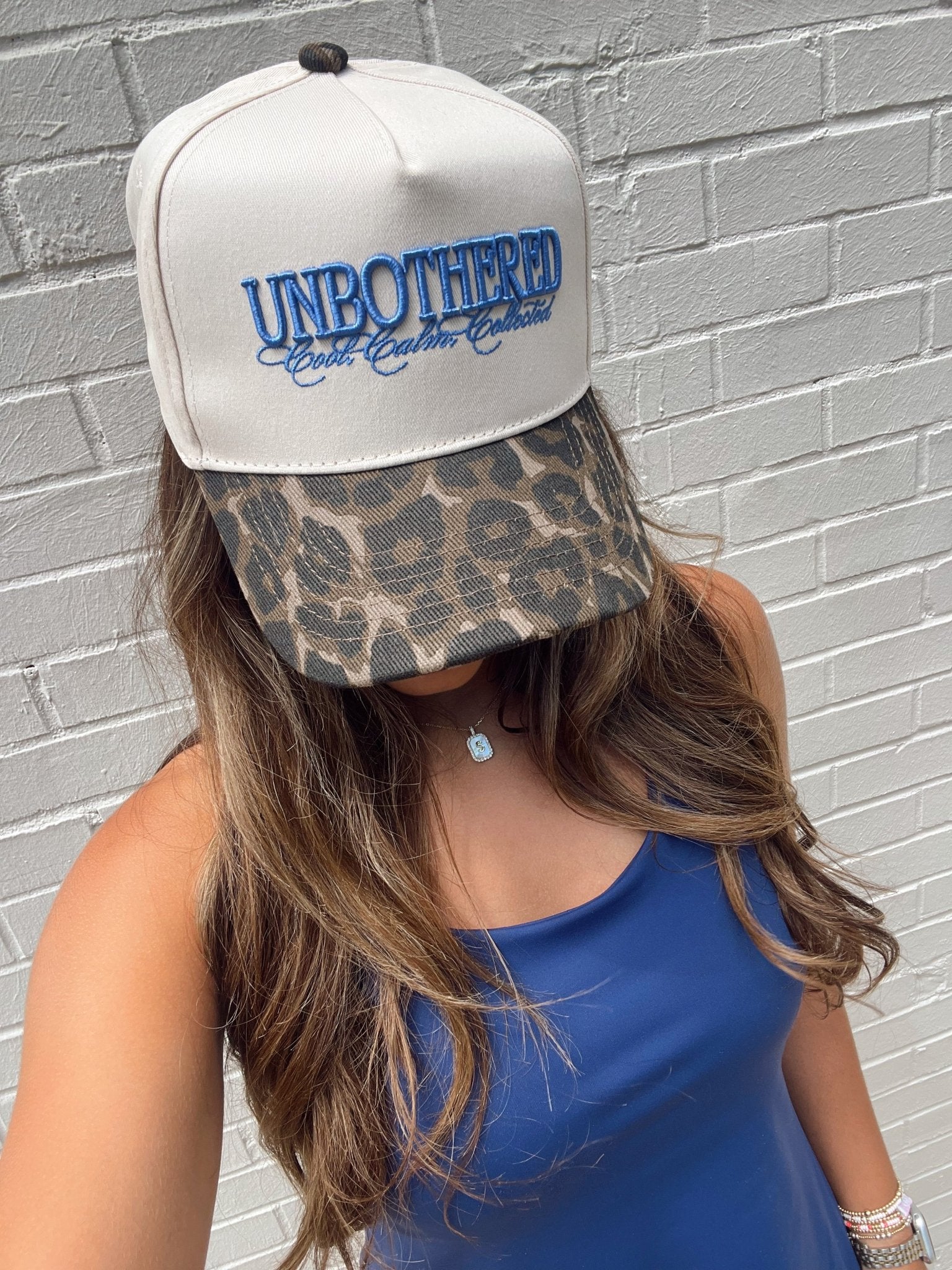 KenzKustomz Unbothered - Leopard Vintage Trucker Hat