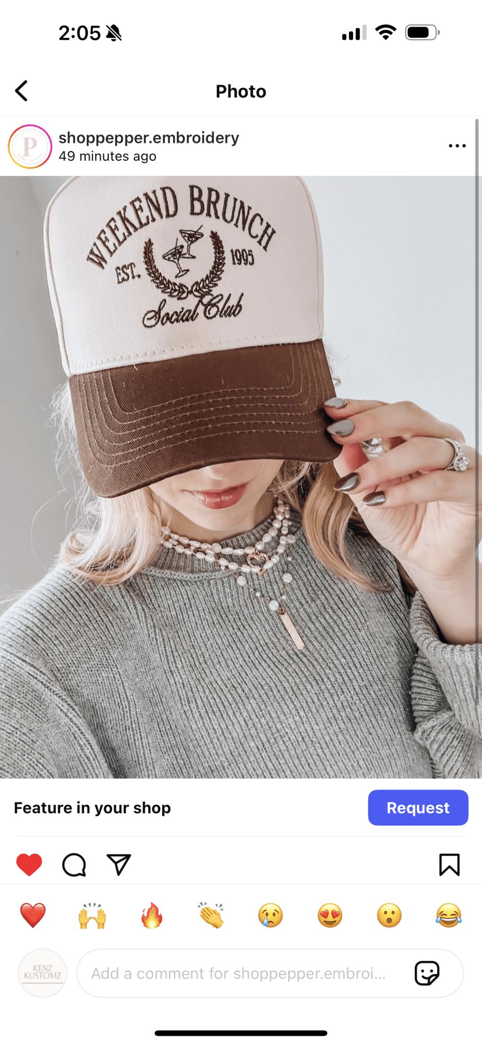 KenzKustomz Weekend Brunch Club - Brown Vintage Trucker Hat