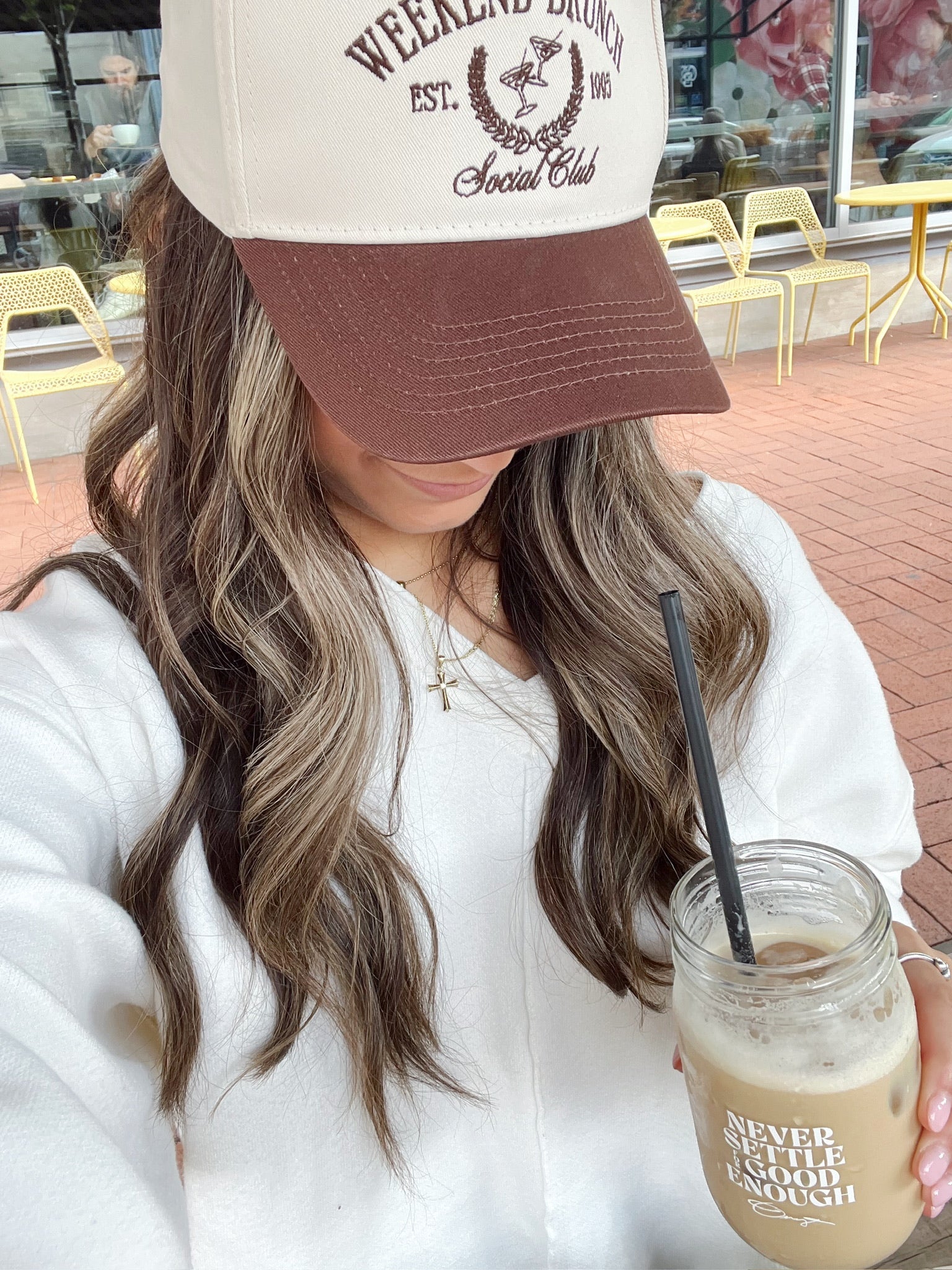 KenzKustomz Weekend Brunch Club - Brown Vintage Trucker Hat