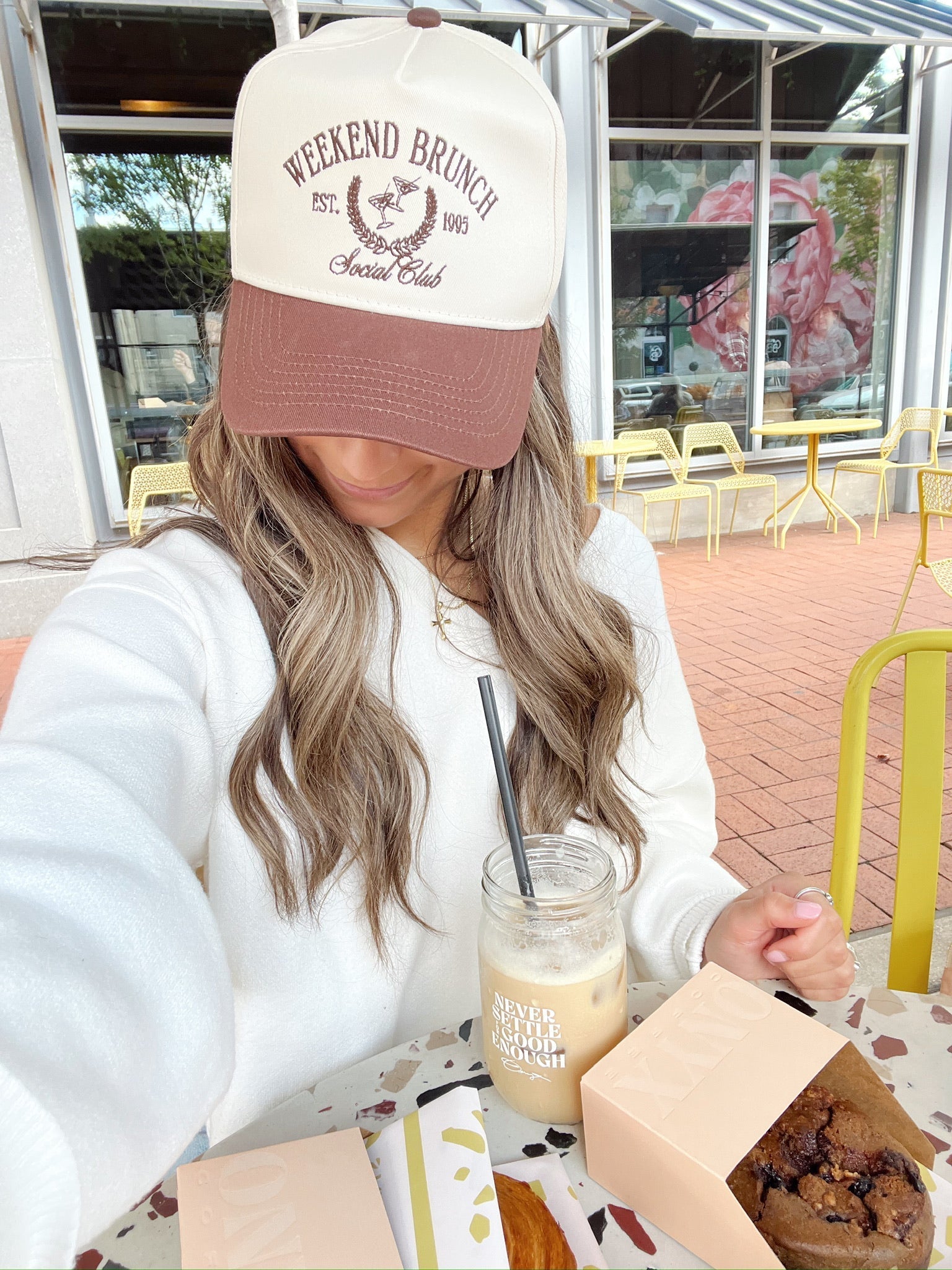 KenzKustomz Weekend Brunch Club - Brown Vintage Trucker Hat