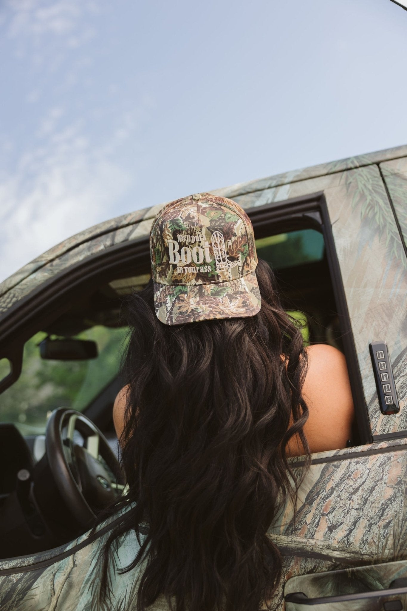 KenzKustomz We'll Put A Boot in your Ass - Camo Trucker Hat