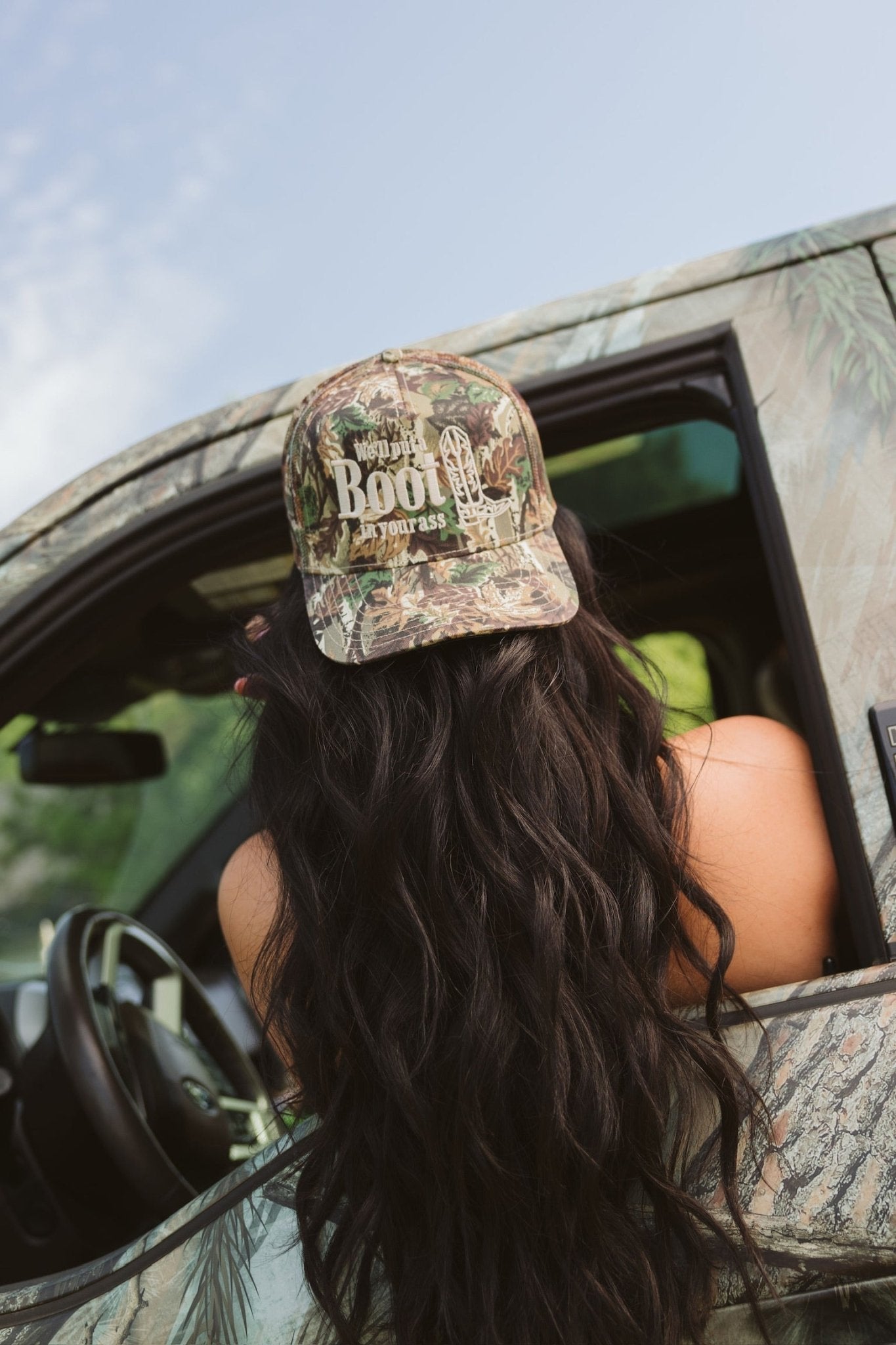 KenzKustomz We'll Put A Boot in your Ass - Camo Trucker Hat