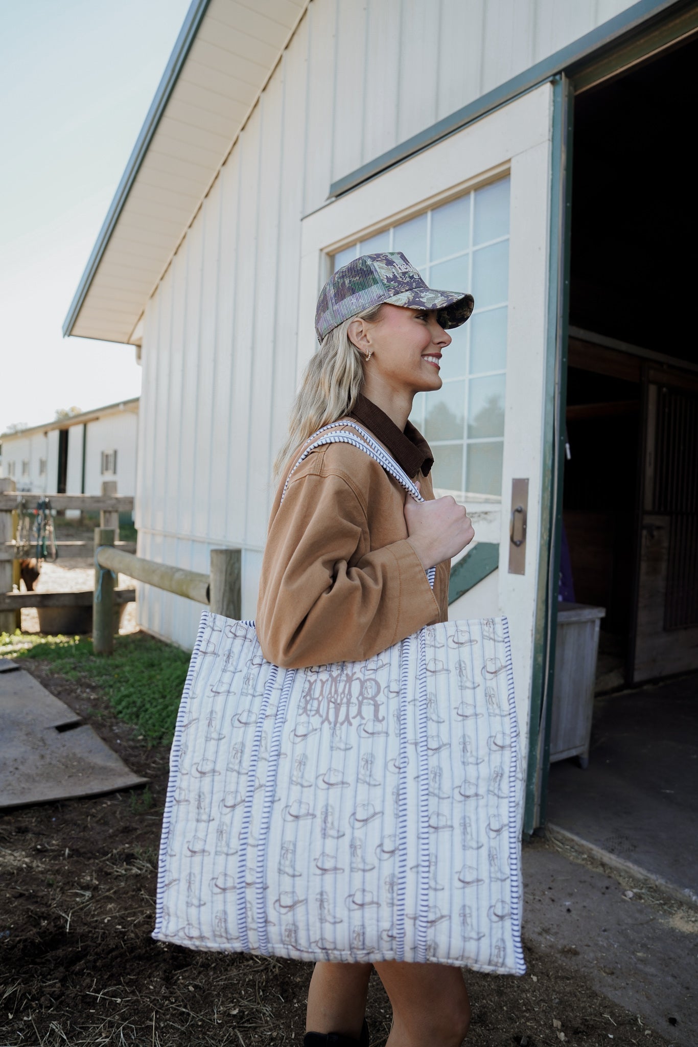 KenzKustomz Western Blues Quilted Tote Bag