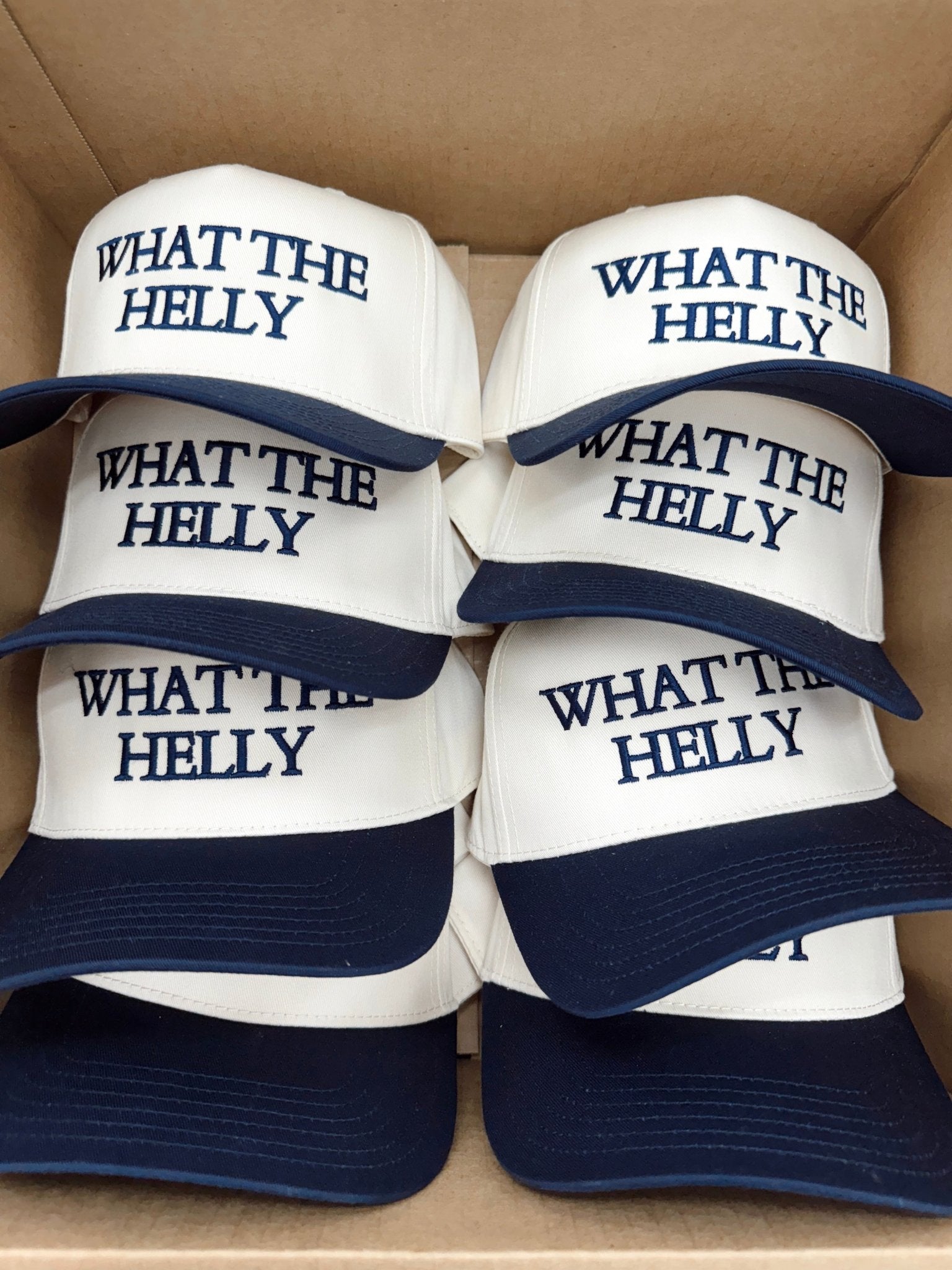 KenzKustomz What the Helly - Navy Vintage Trucker Hat