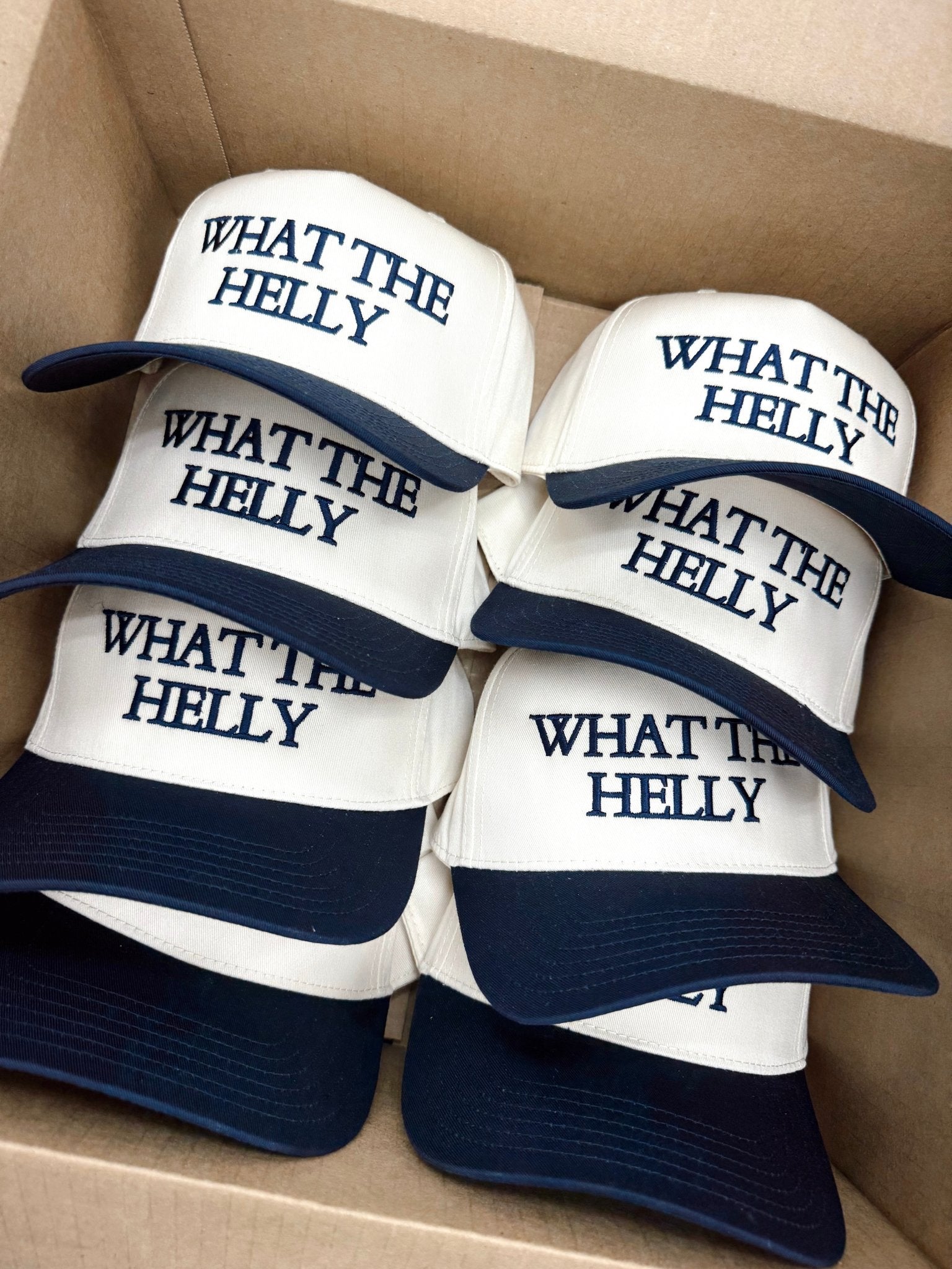 KenzKustomz What the Helly - Navy Vintage Trucker Hat