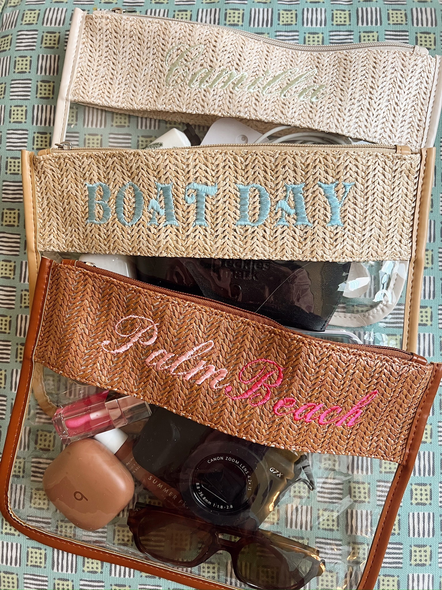 KenzKustomz Woven Clear Pouch