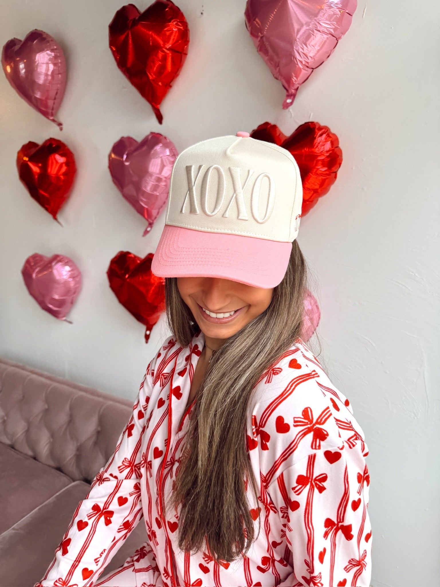 KenzKustomz XOXO - Pink Vintage Hat