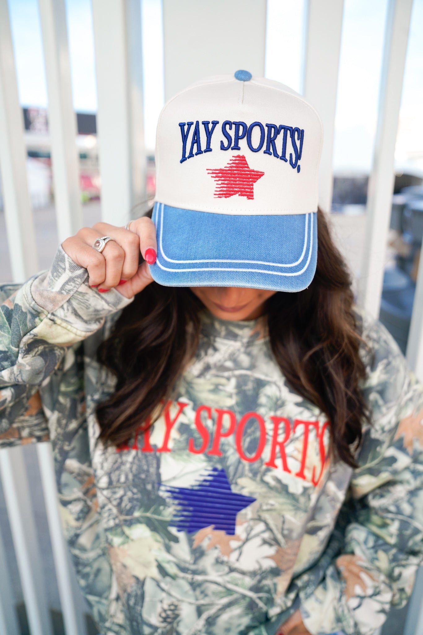 KenzKustomz Yay Sports! - Denim Vintage Trucker Hat