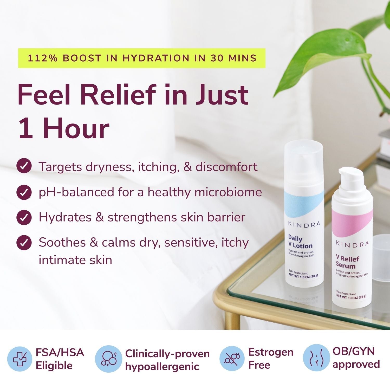 Kindra V Hydration & Relief Duo